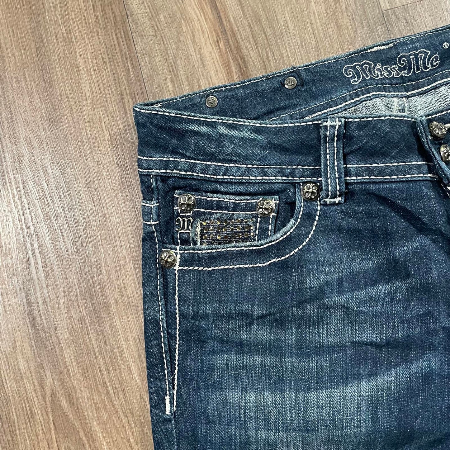 Miss Me Dark Gemstone Skinny Jean
