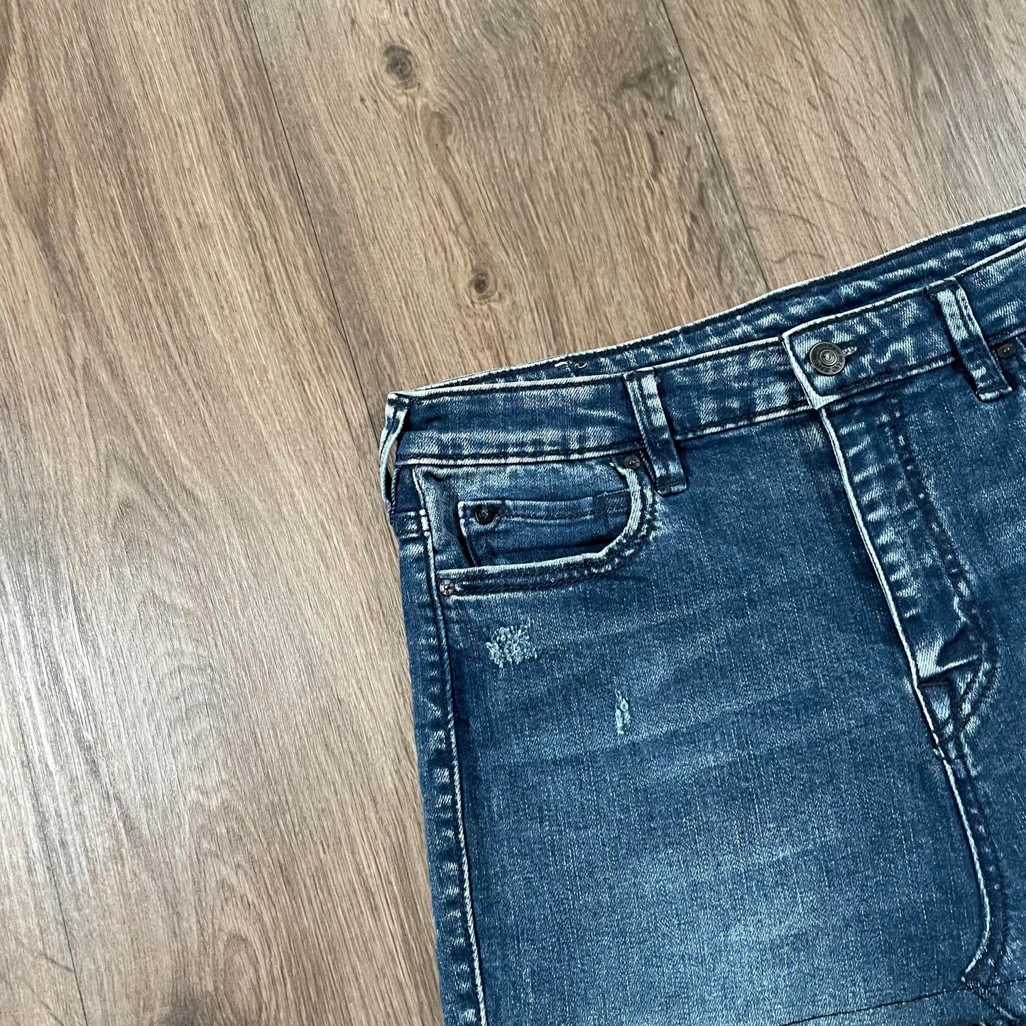 True Religion Blue Mini Skirt