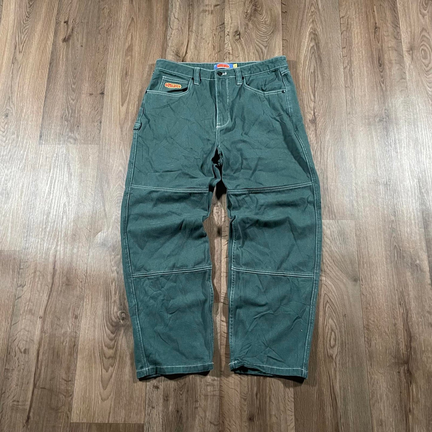 Empire Green Baggy Carpenter Jeans