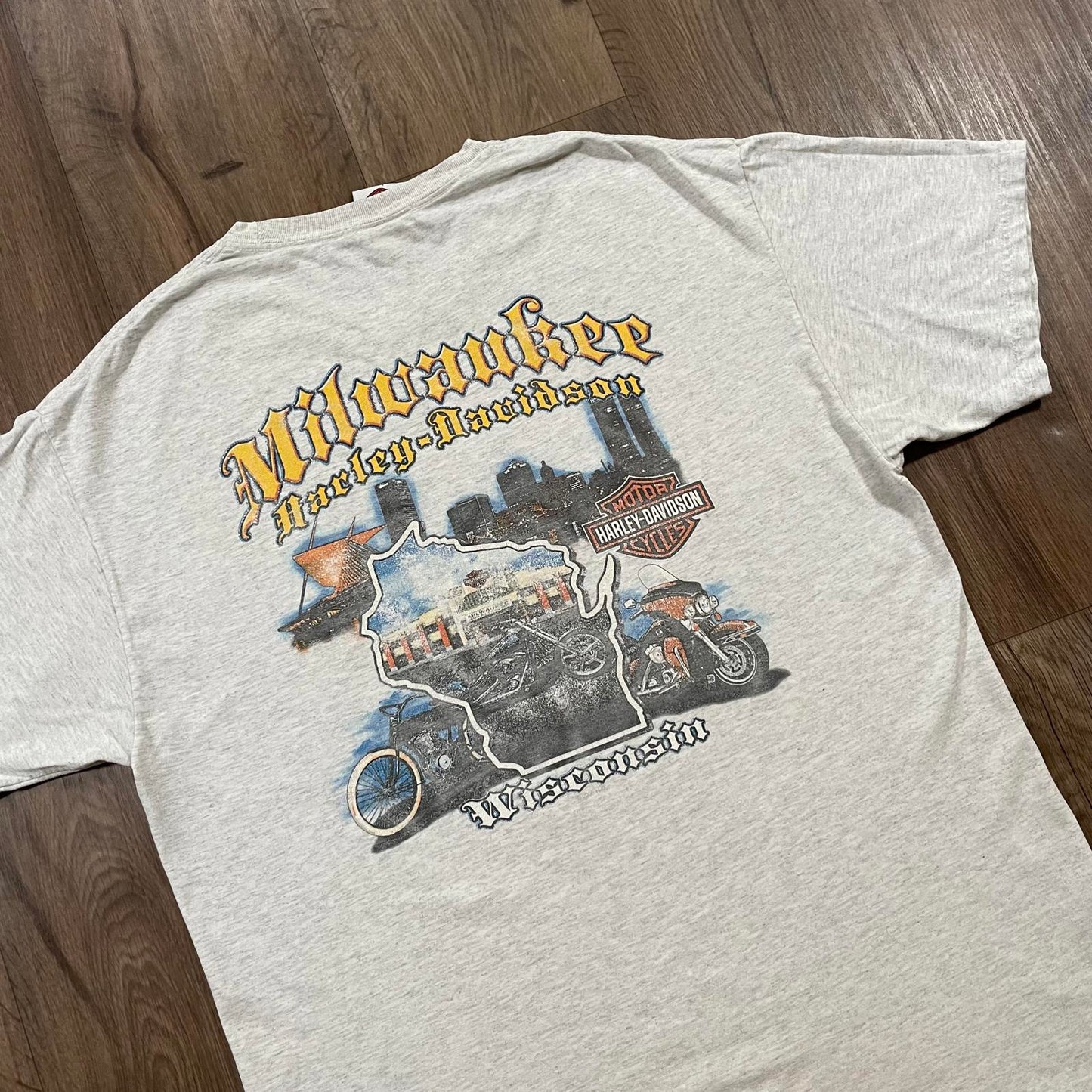 Vintage Harley Davidson 2008 "Where it All Began" T-Shirt Grey