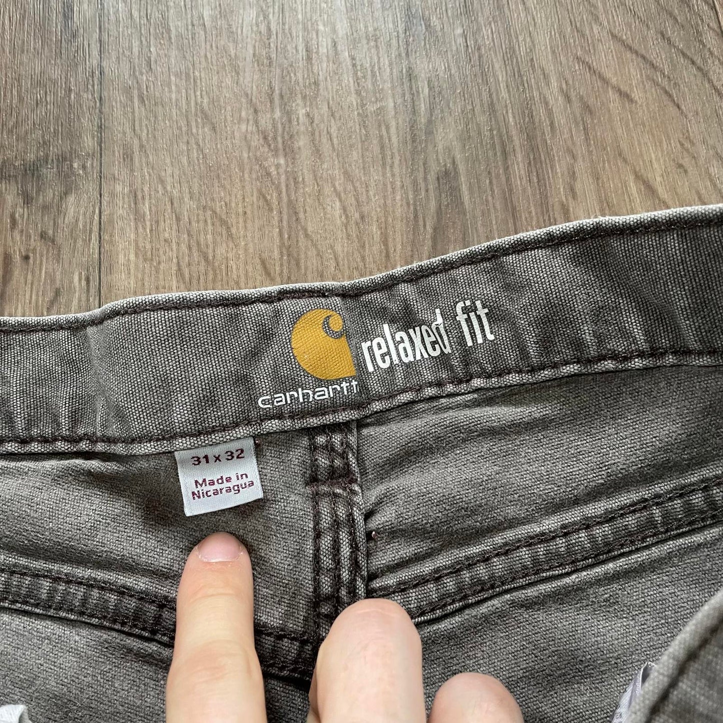 Carhartt Grey Painted Carpenter Trousers