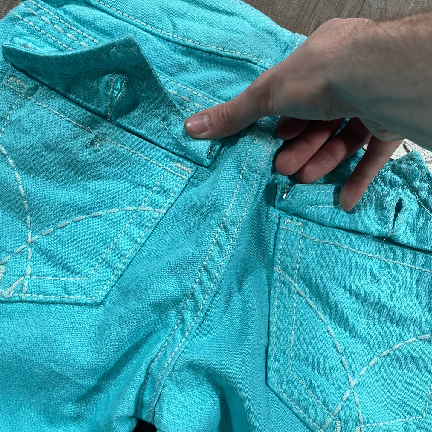 Miss Me Turquoise Skinny Jeans W27 L32