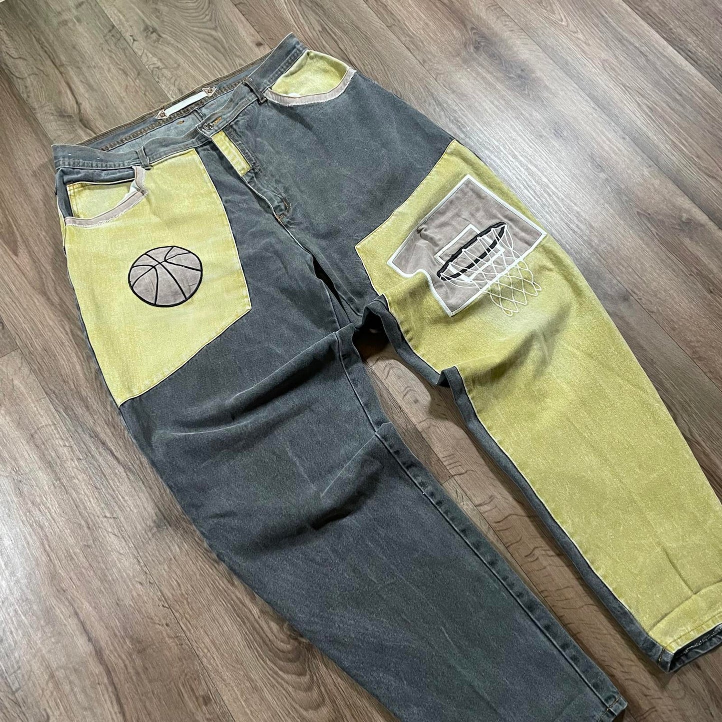 Rave Vintage Dare by Giovanni Colourblock Hip Hop Jeans