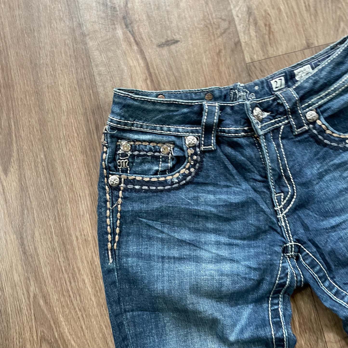 Miss Me Blue Straight Jean