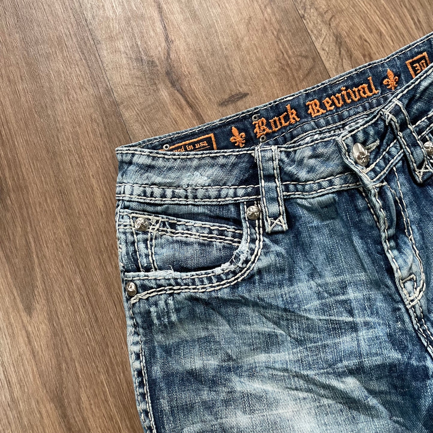 Rock Revival Acid Wash Boot Cut Jeans