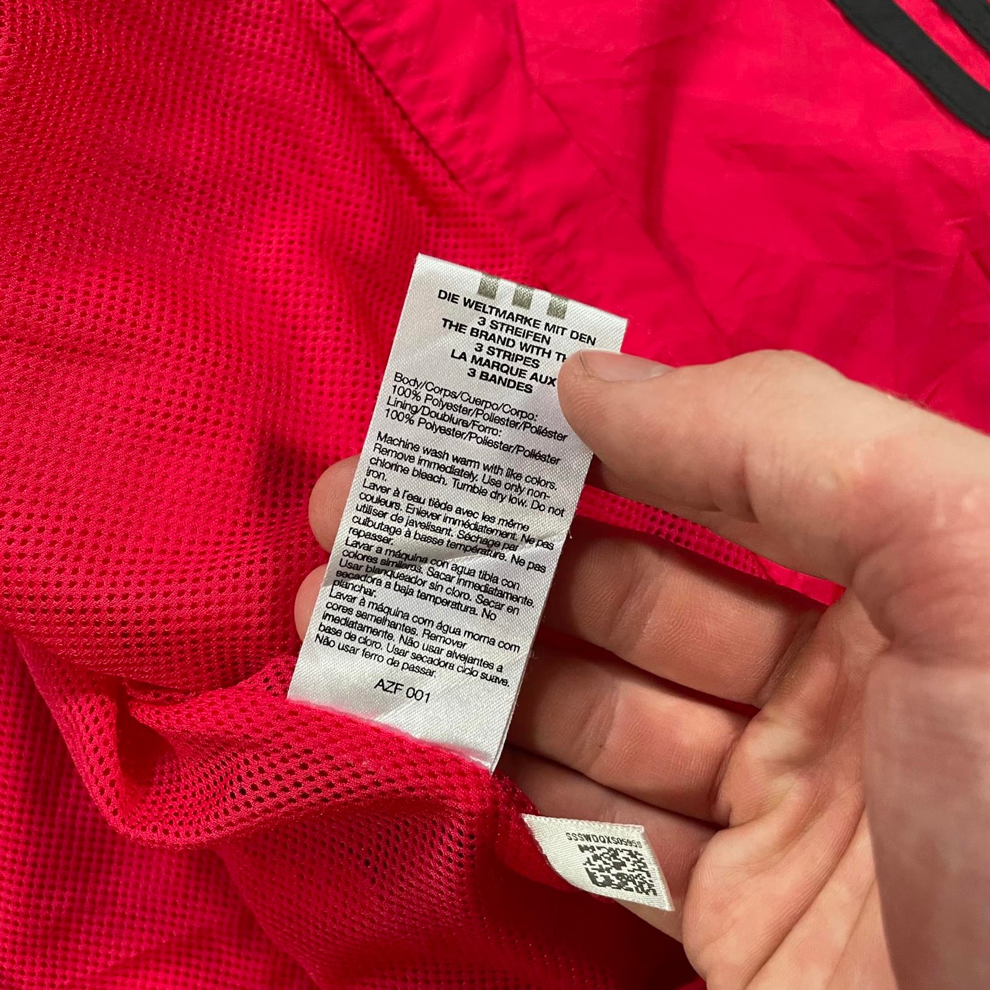 Adidas Red Hooded Track Jacket