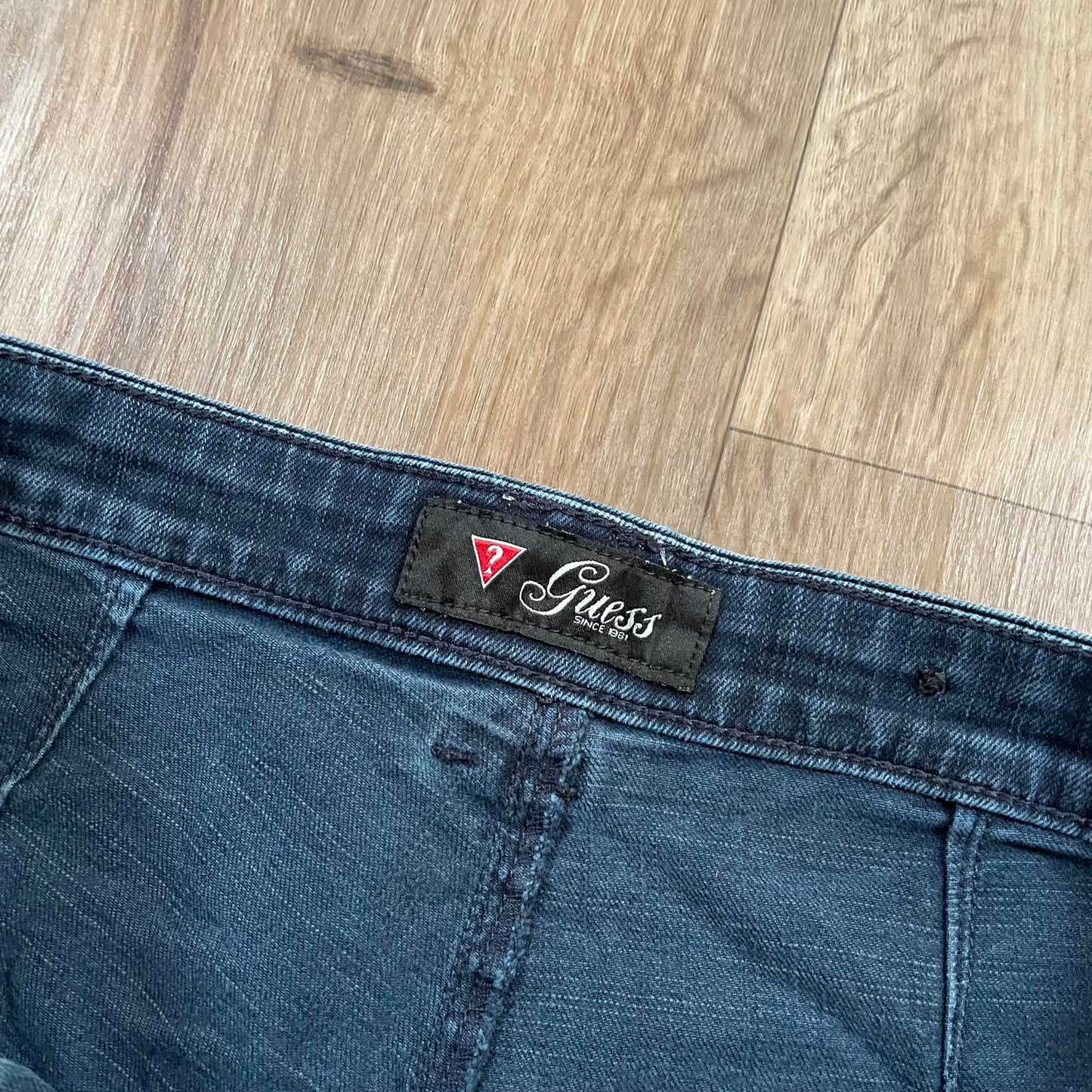 Guess Dark Wash High Waisted Shorts W30 Y2K