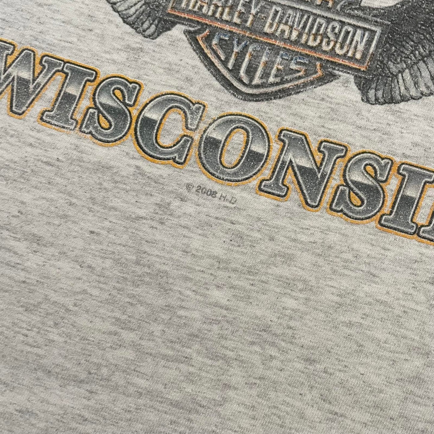 Vintage Harley Davidson 2008 "Where it All Began" T-Shirt Grey