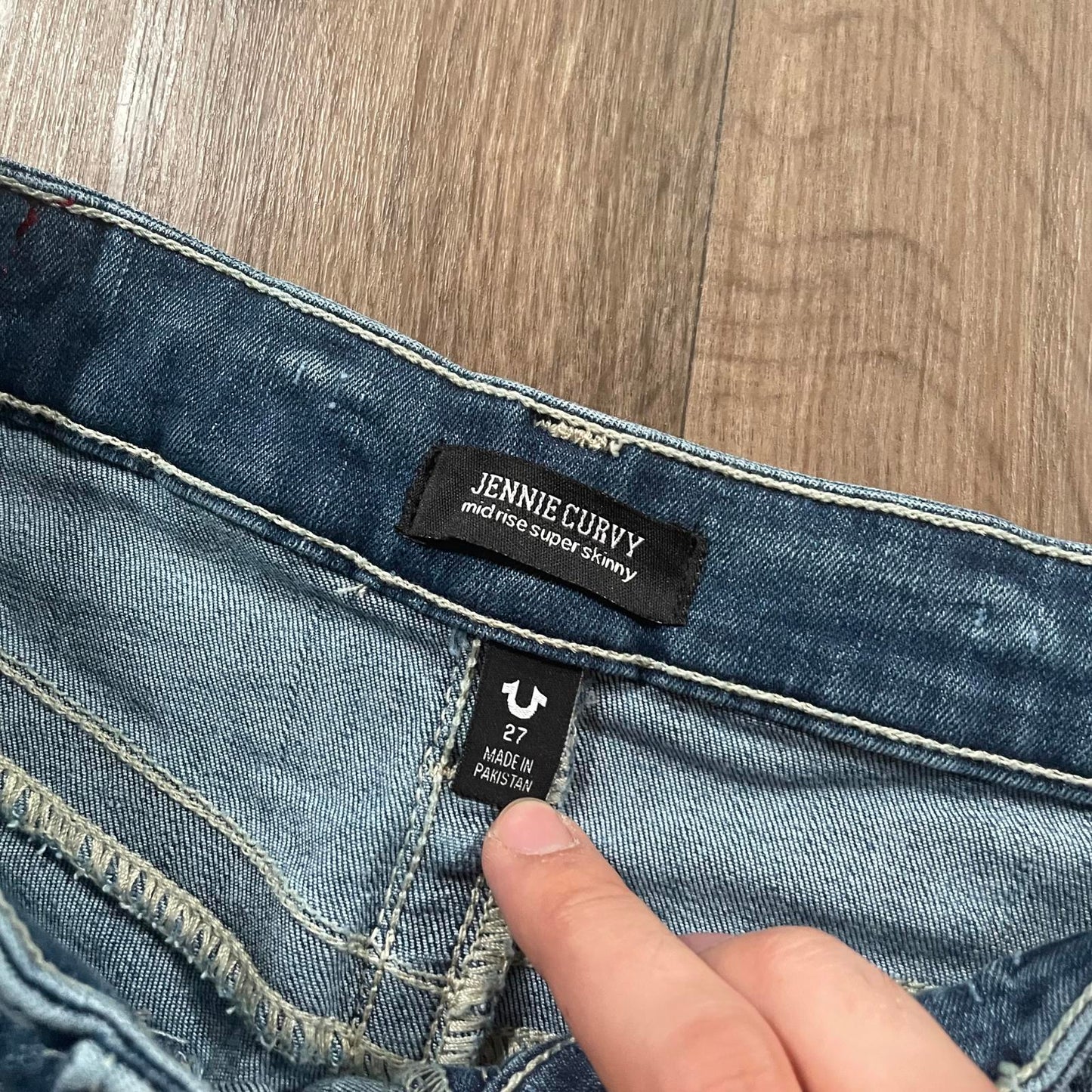 True Religion Y2K Low Waisted Denim Shorts