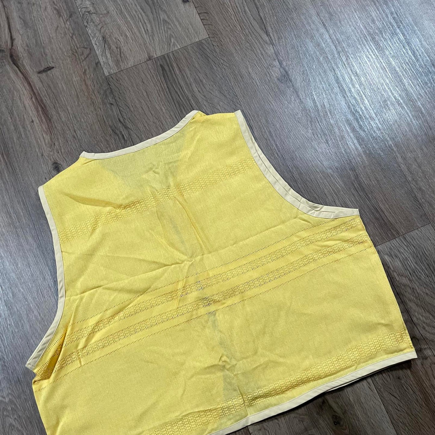 Butter Yellow Tie-Up Sleeveless Top
