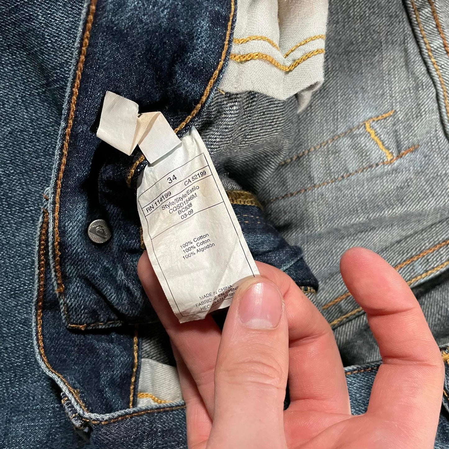 Quiksilver Blue Relaxed Fit Jeans
