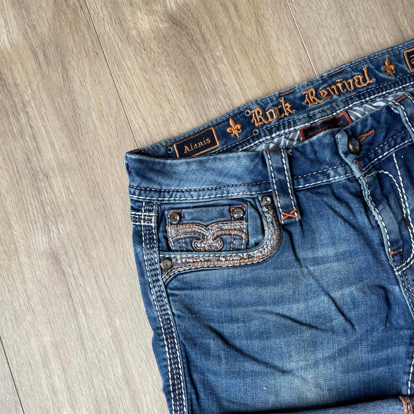 Rock Revival Embroidered Mini Shorts