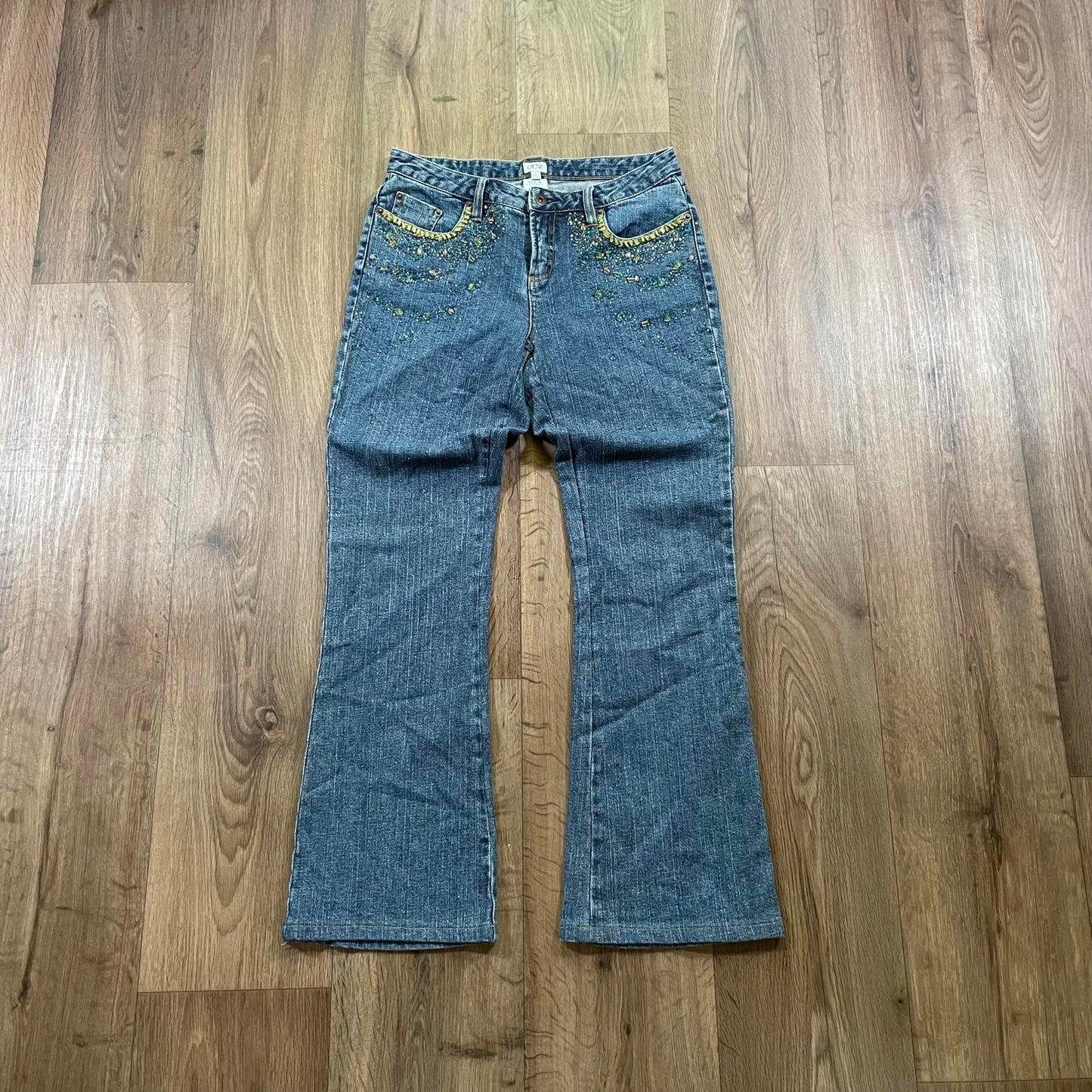 Cache Boot Cut Jeans Beaded