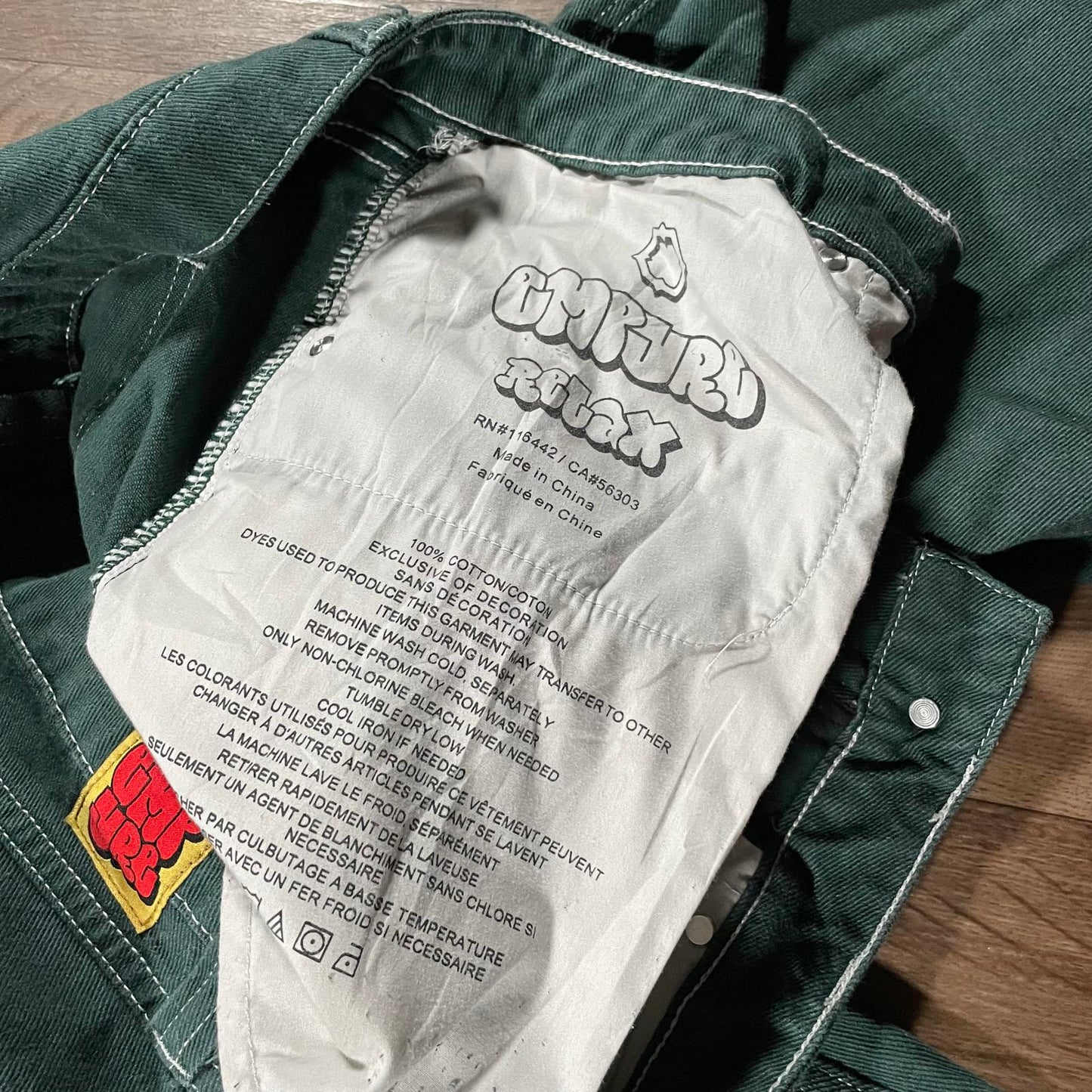 Empire Green Baggy Carpenter Jeans