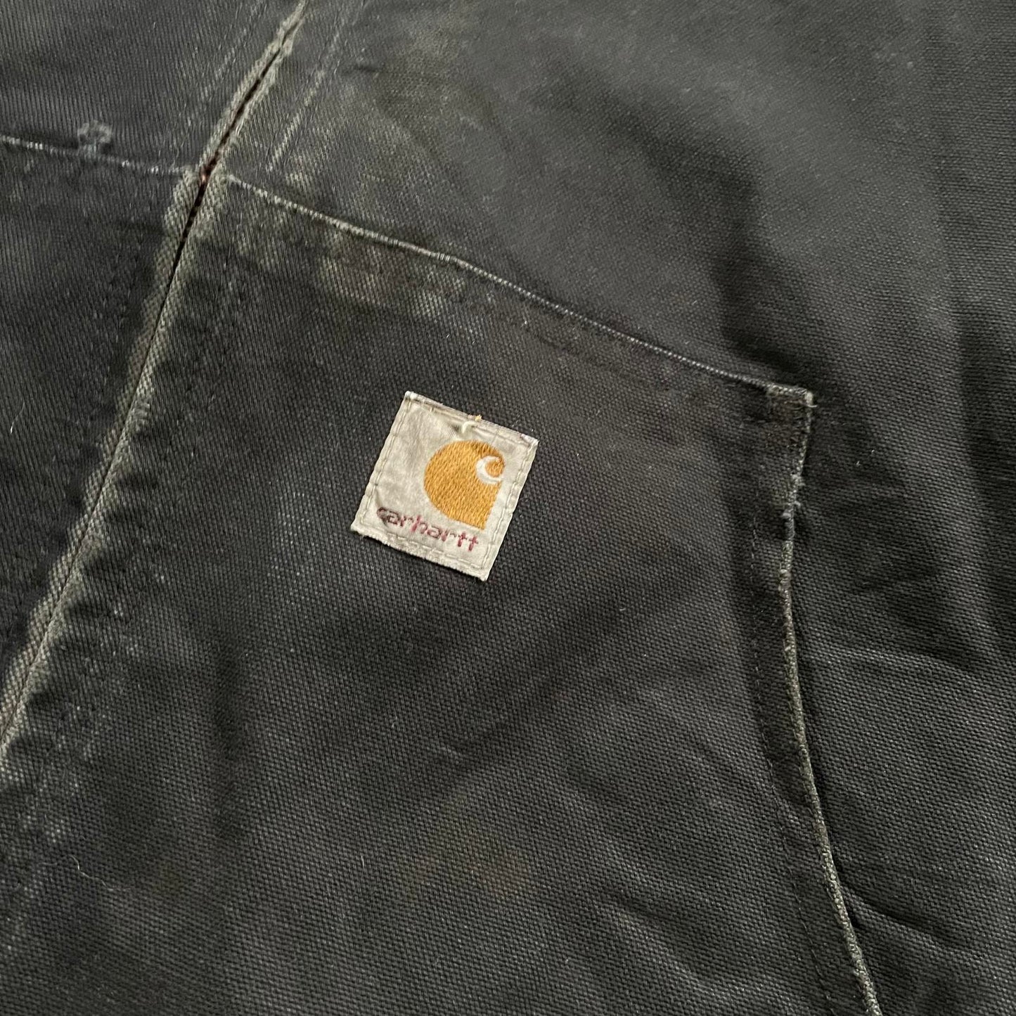 Carhartt Black Active Jacket Distressed Mesh Lined