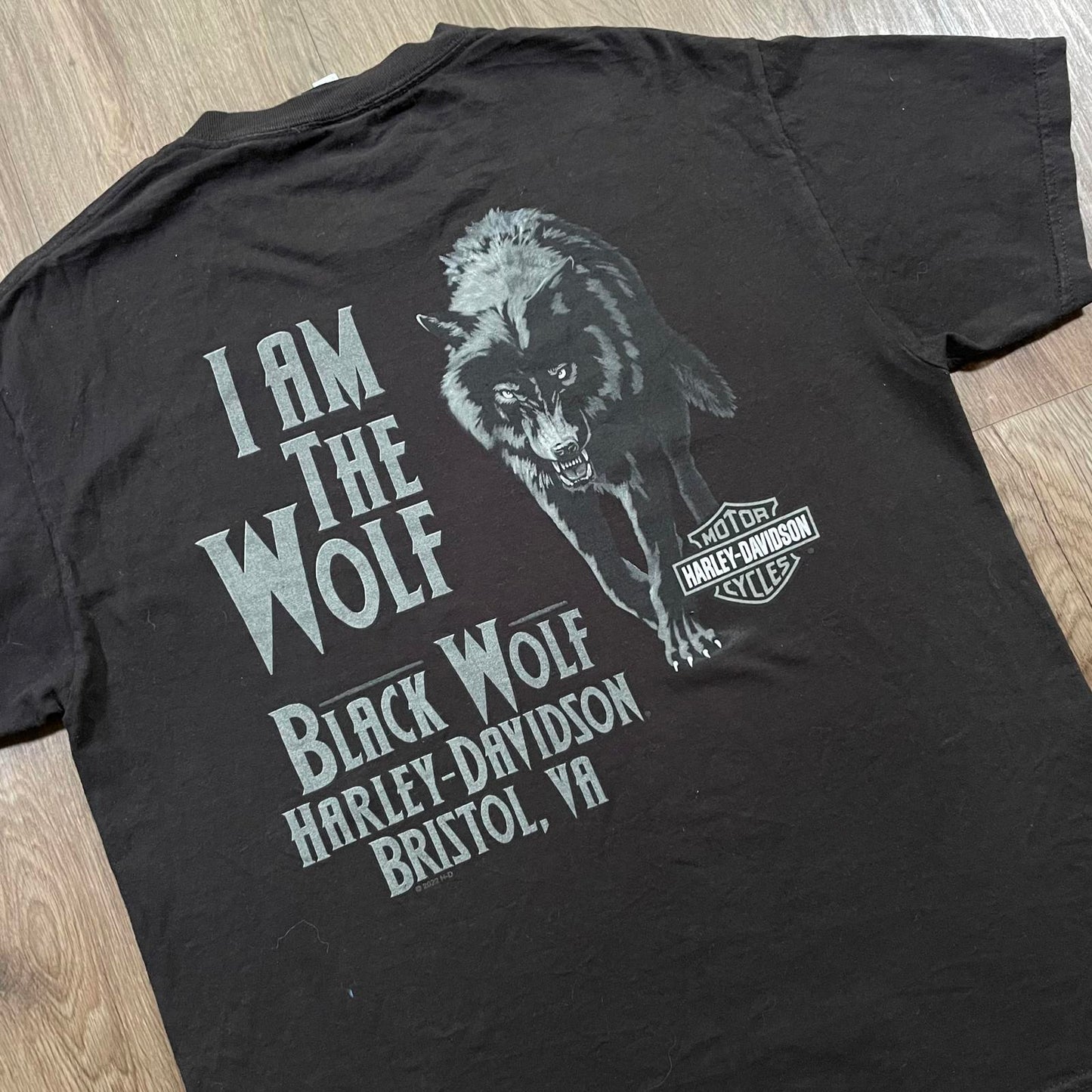 Harley Davidson 2022 Wolf Print Bristol Black T-Shirt