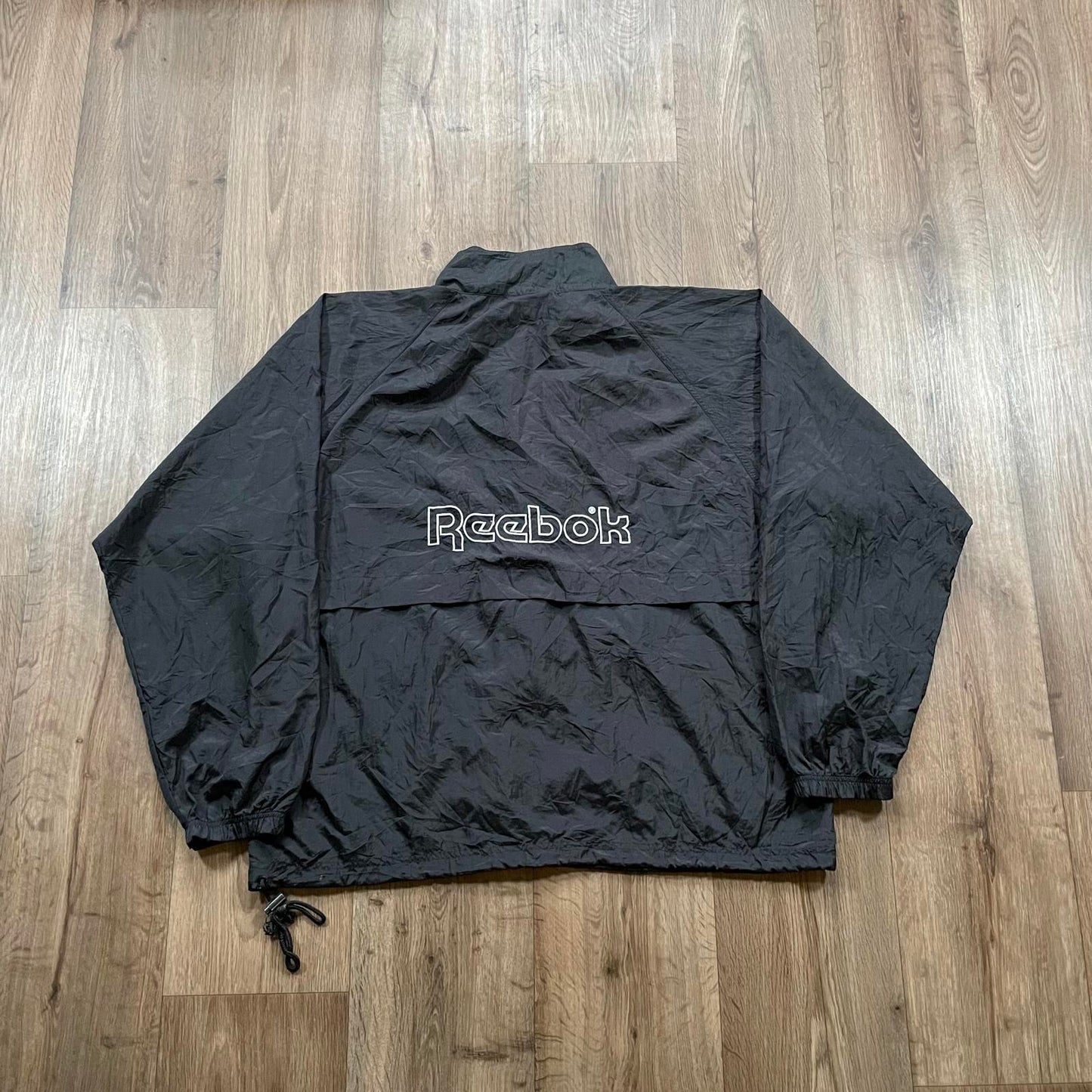 Vintage Reebok Embroidered Black Track Jacket