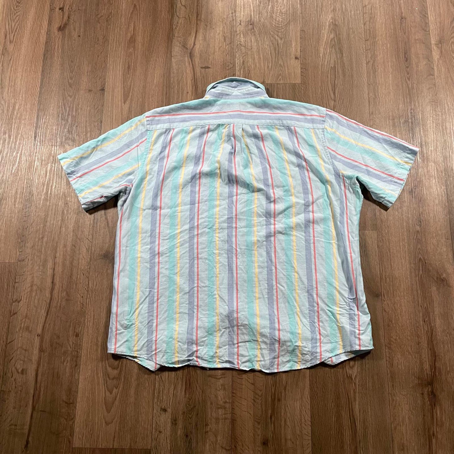 Lands’ End Multi-Colour Striped Button-Up Shirt