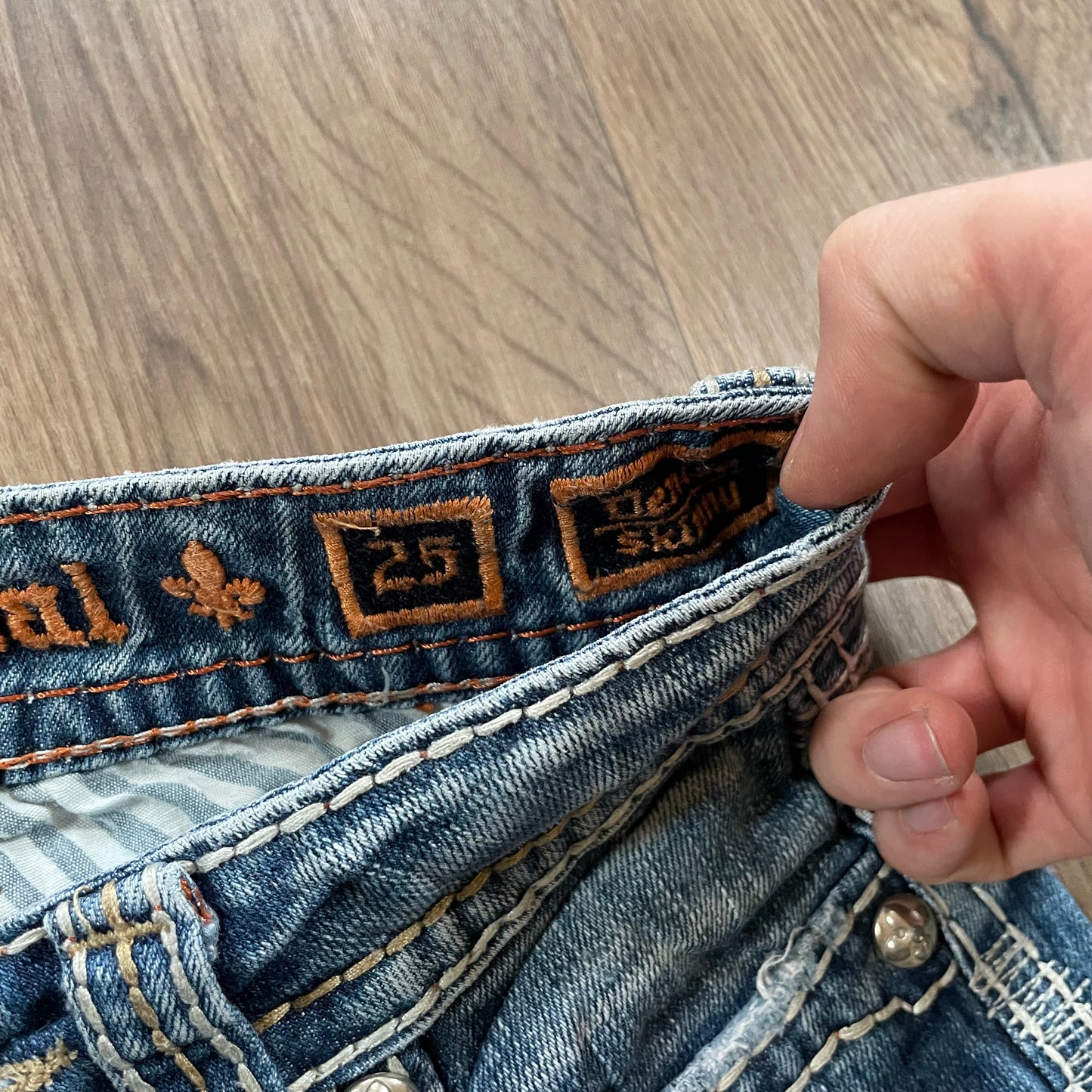 Rock Revival Cut Off Skinny Jeans