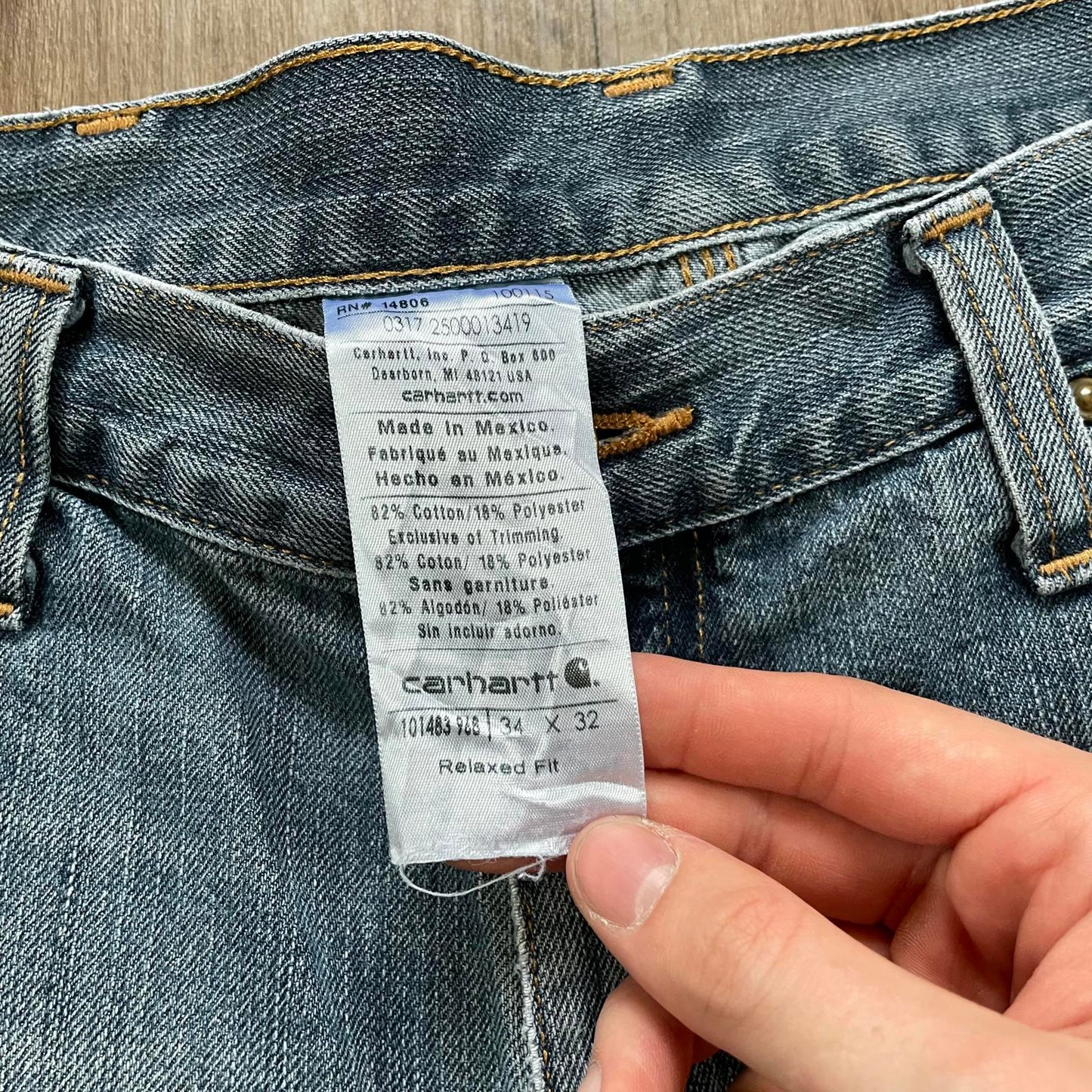 Carhartt Blue Jeans Distressed Relaxed Fit