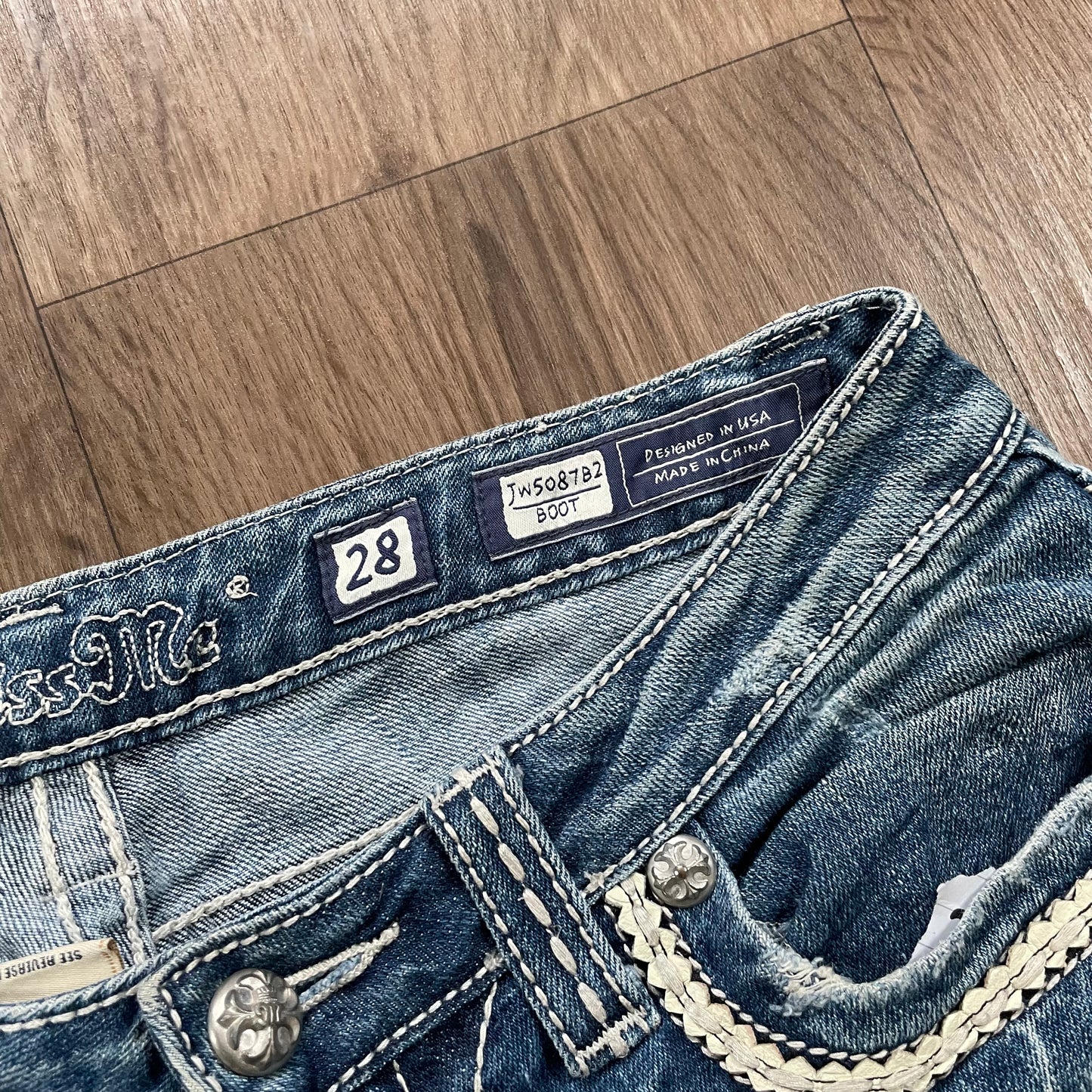 Miss Me Embroidered Boot Cut Jean