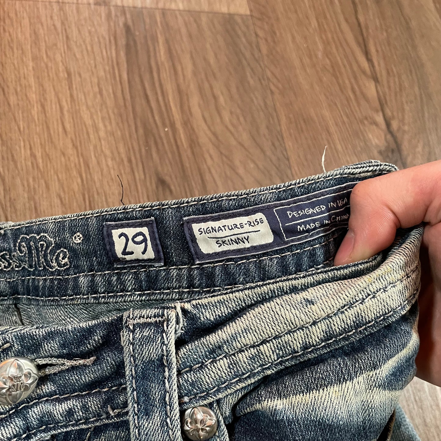 Miss Me Angel Wing Skinny Jeans