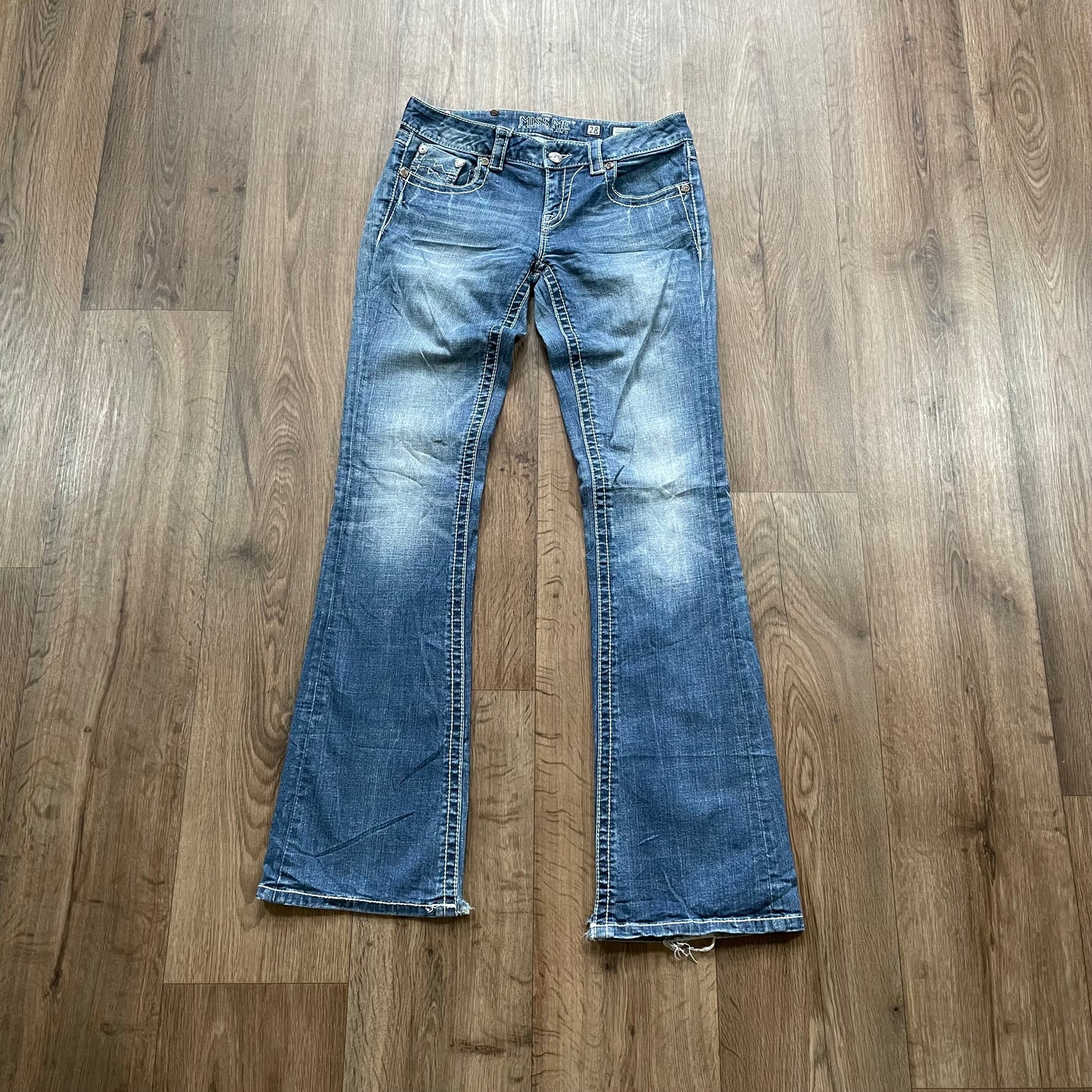 Miss Me Embroidered Detail Boot Cut Jeans