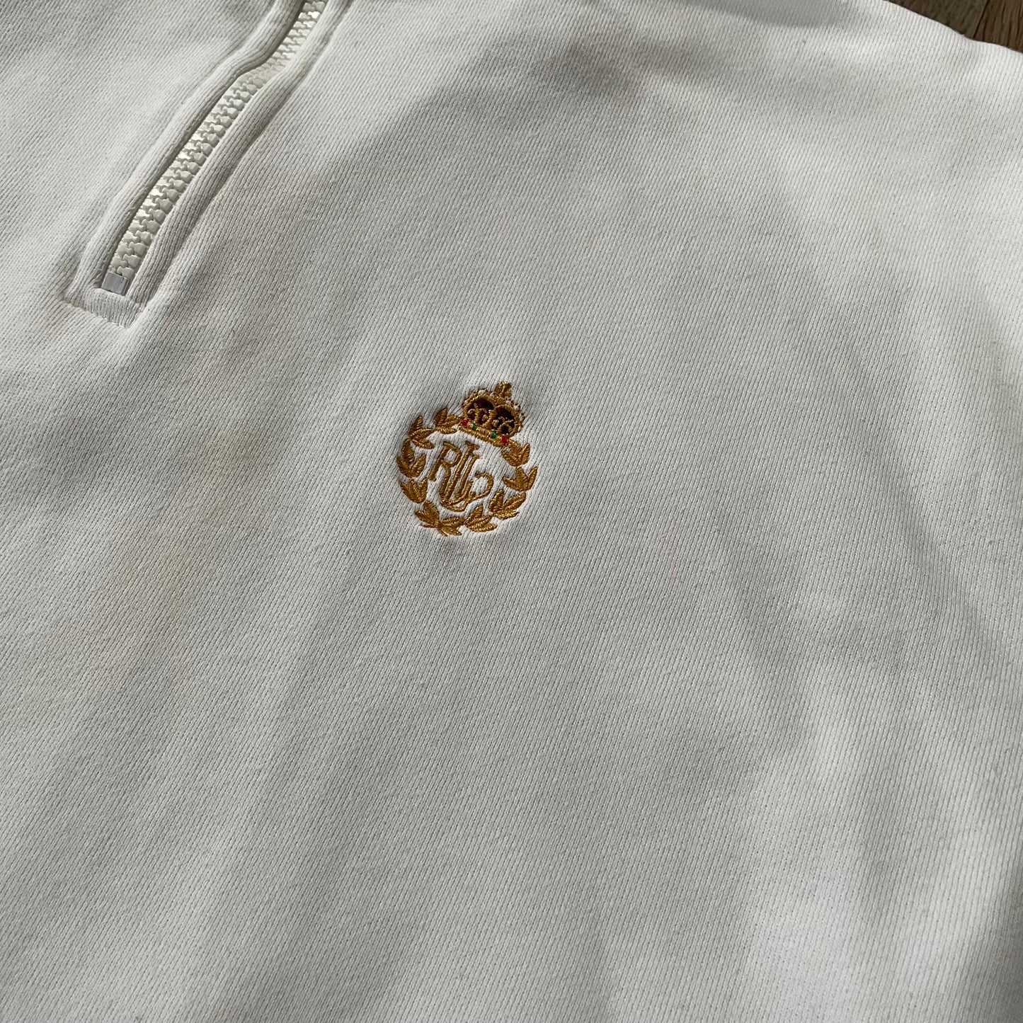 Lauren Ralph Lauren White Quarter Zip Sweatshirt