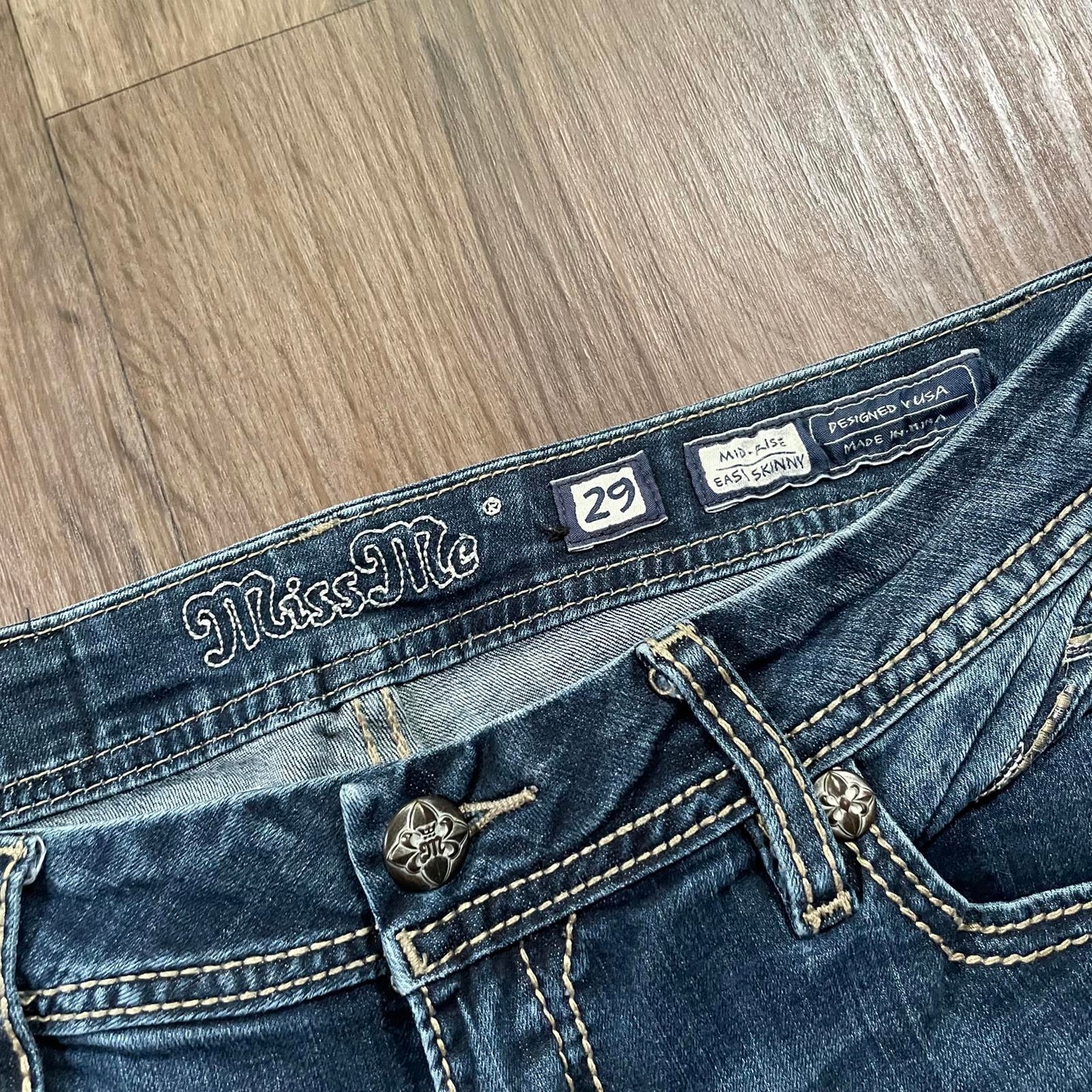Miss Me Y2K Mini Denim Low Waisted Shorts