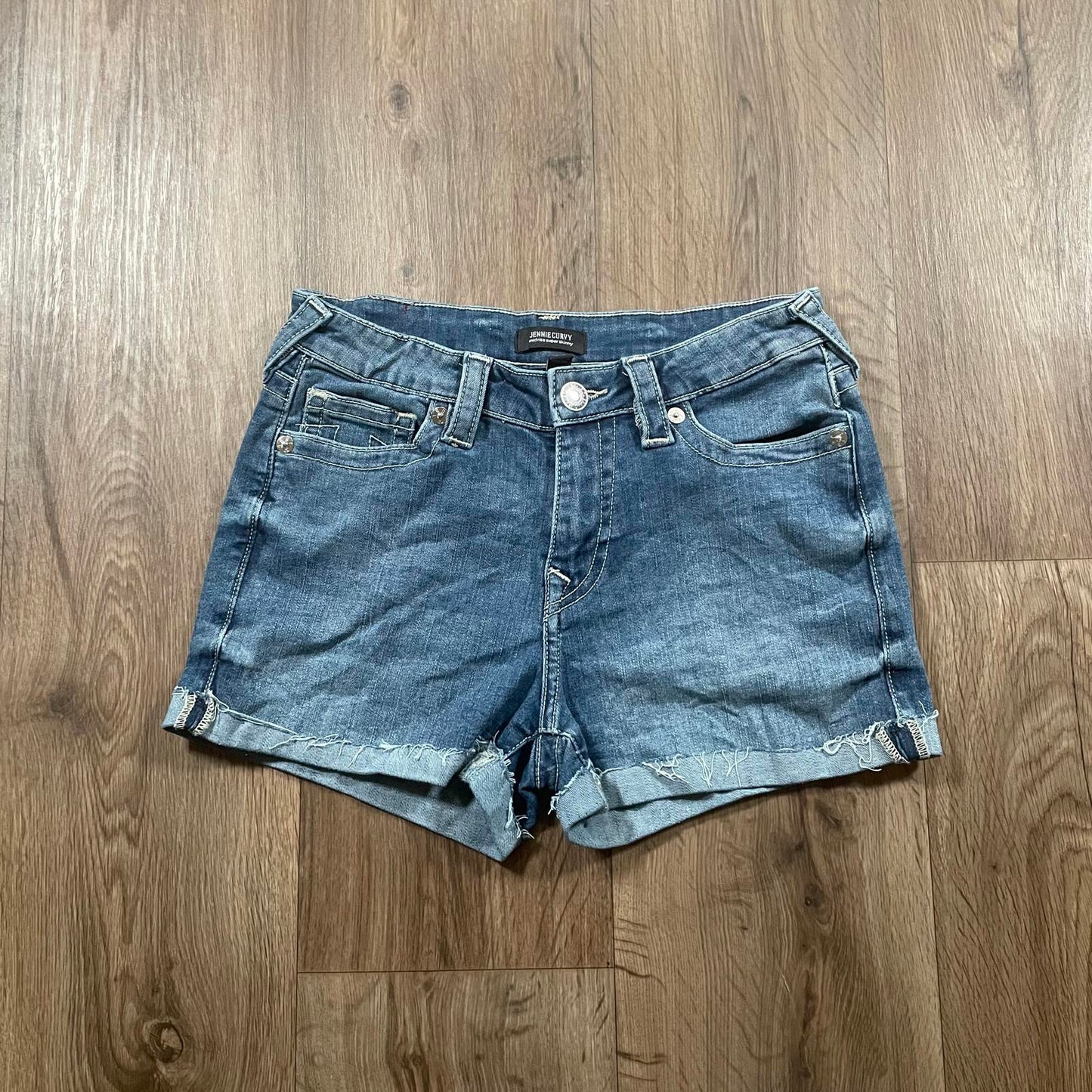 True Religion Y2K Low Waisted Denim Shorts