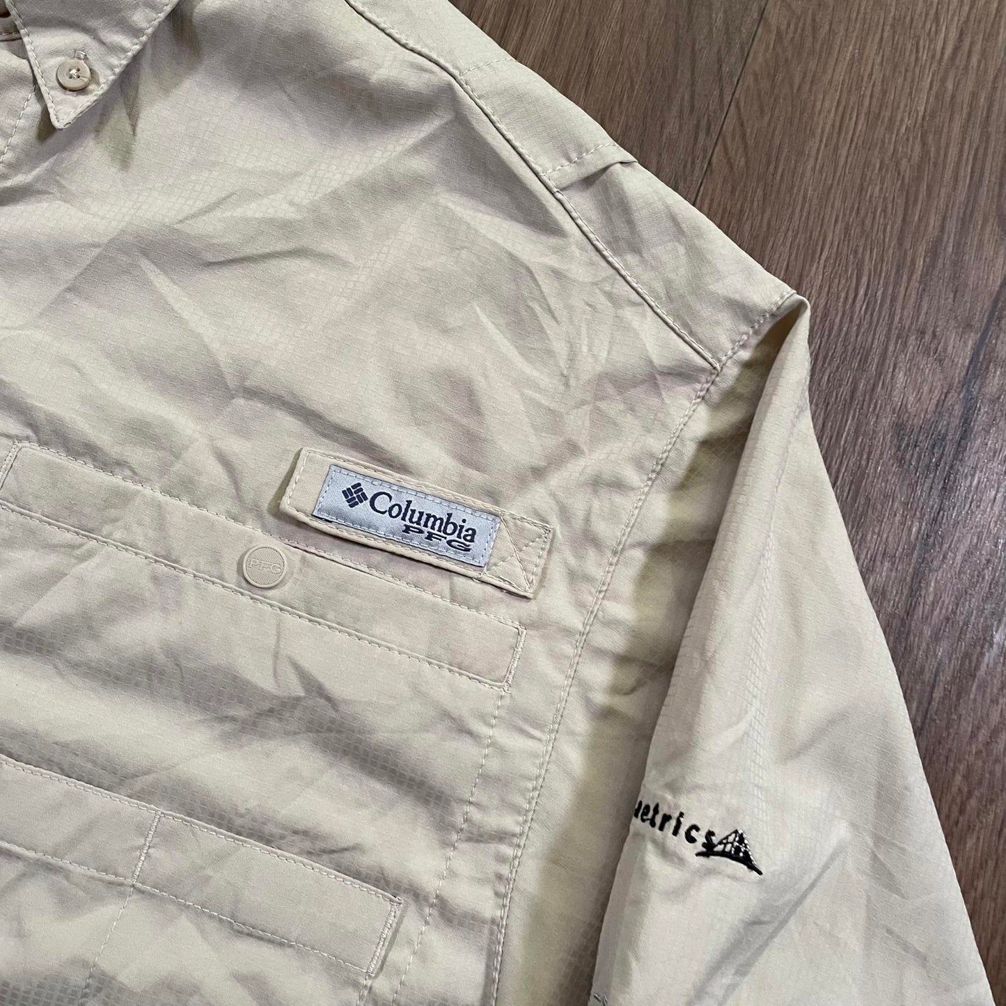 Vintage Columbia PFG Long Sleeve Shirt Beige
