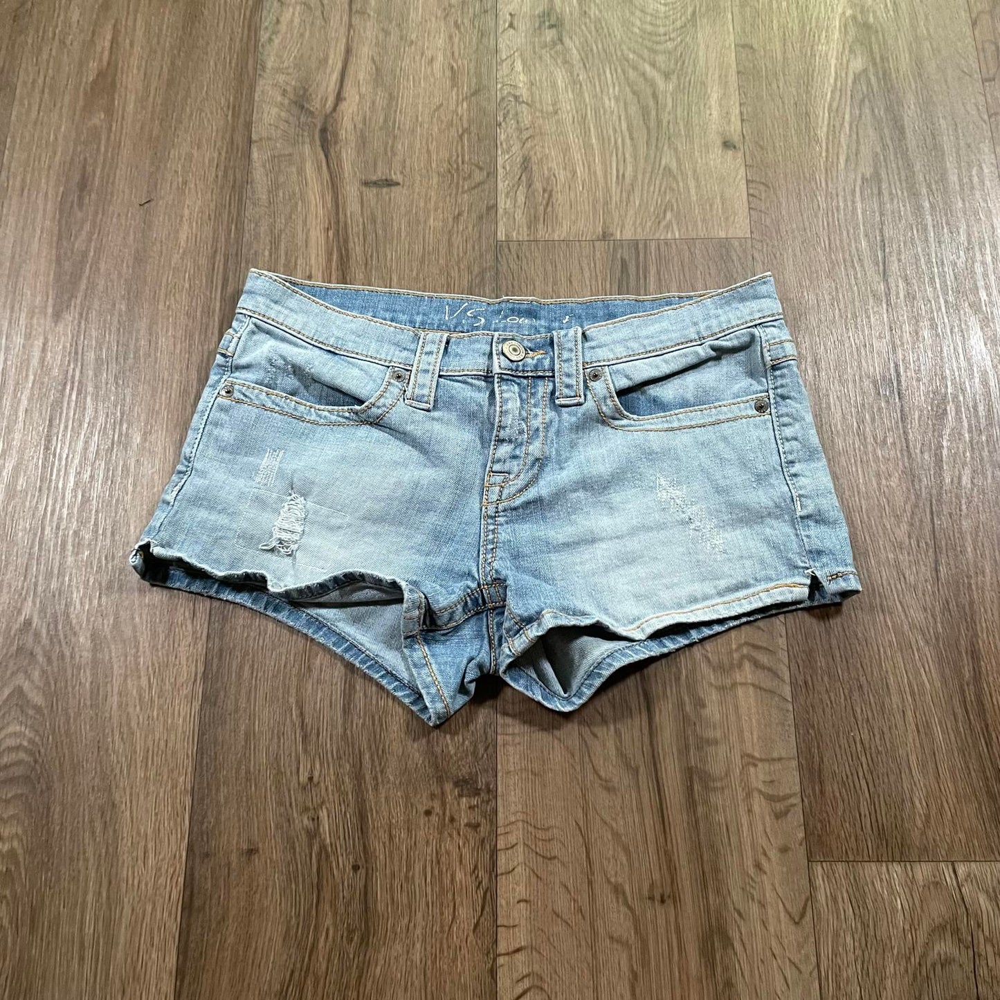 Y2K Low Waisted Blue Micro Denim Shorts
