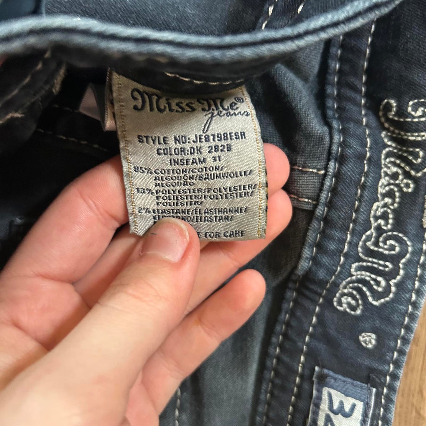 Miss Me Dark Wash Mid Rise Shorts