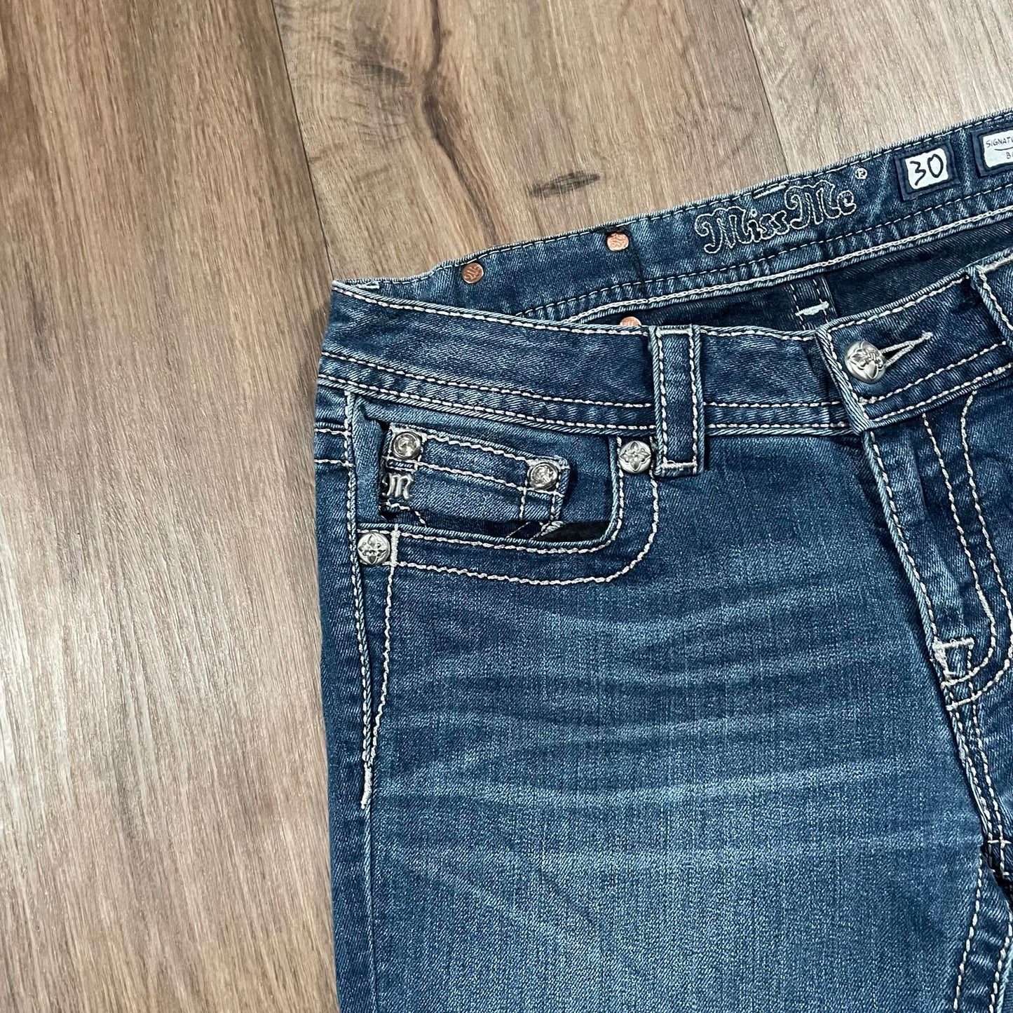 Miss Me Colour Gem Boot Cut Jeans