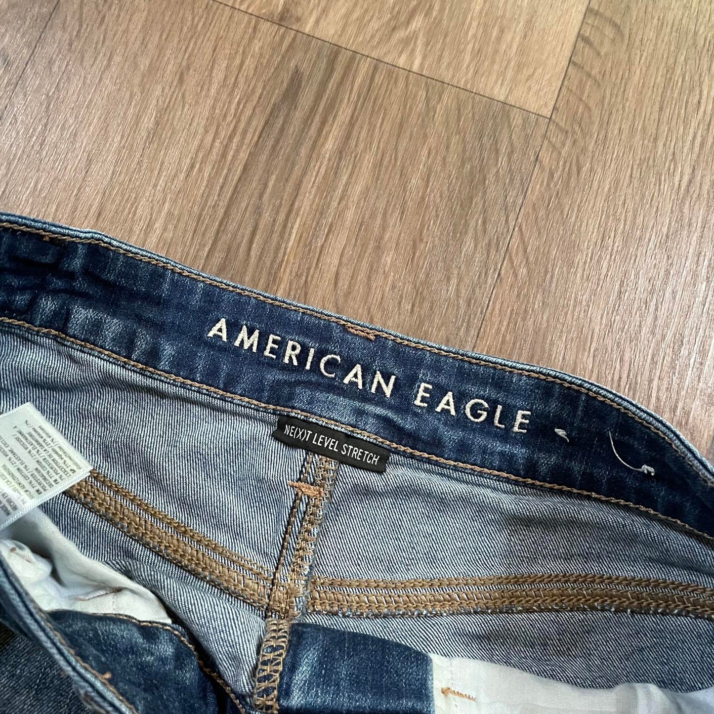 American Eagle Distressed Mini Shorts Dark Wash