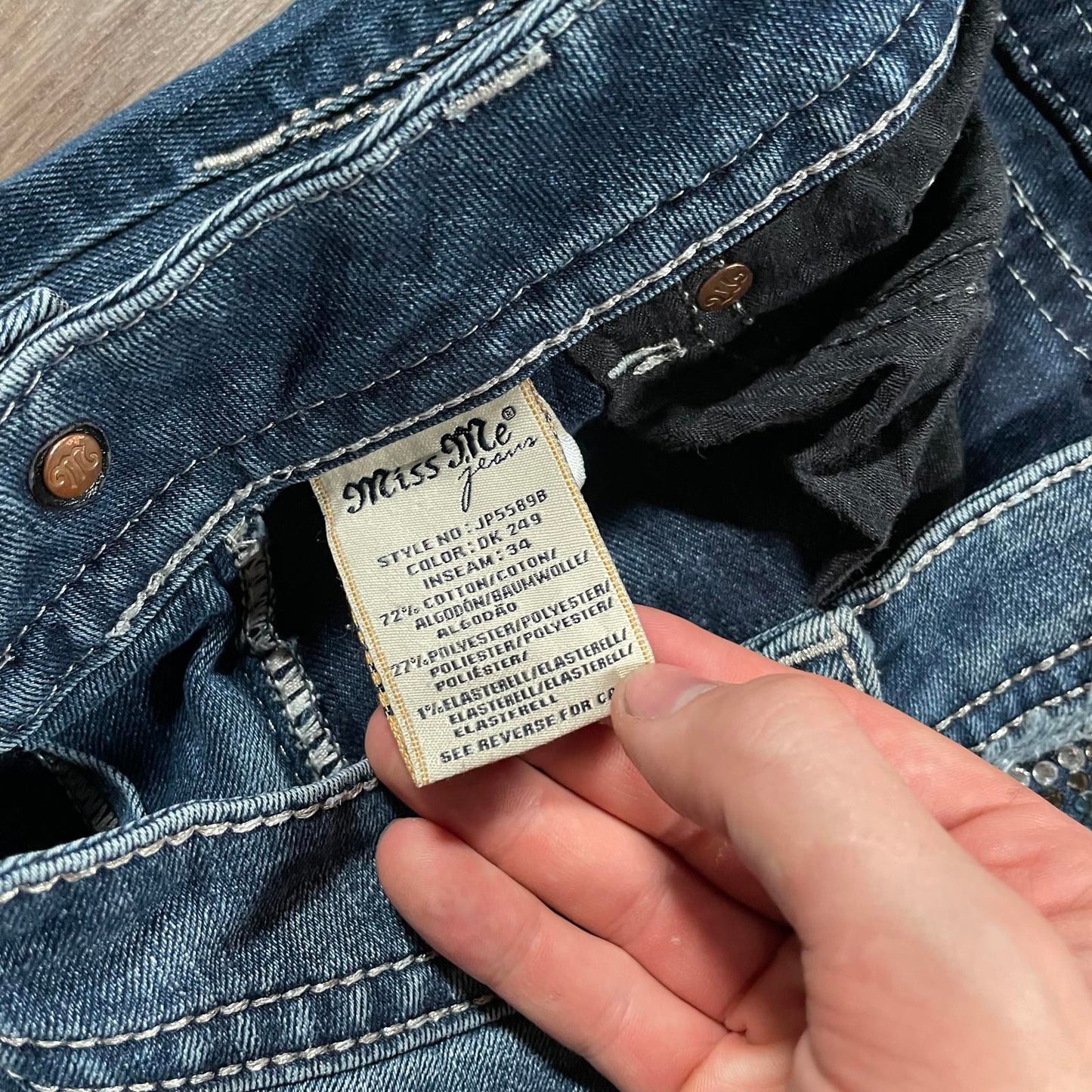 Miss Me Colour Gem Boot Cut Jeans
