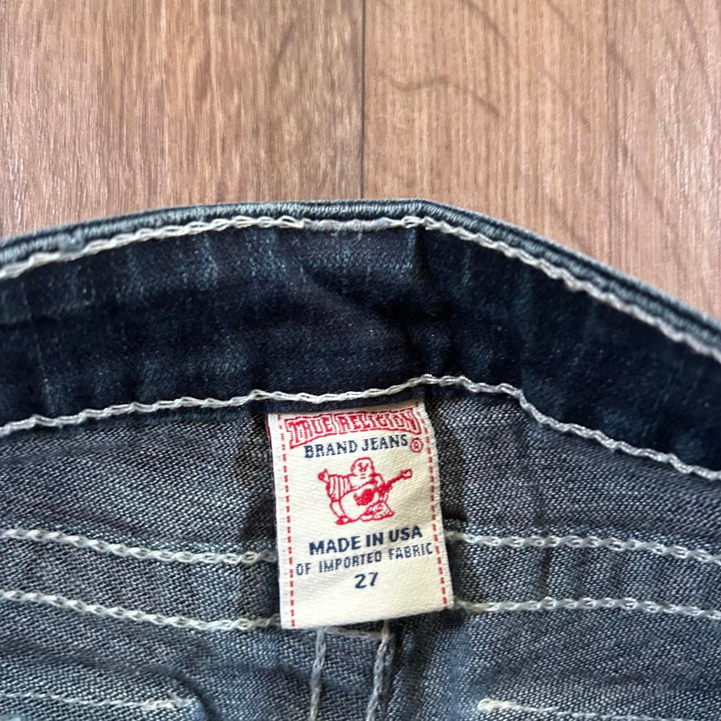 True Religion Low Rise Shorts Dark Wash