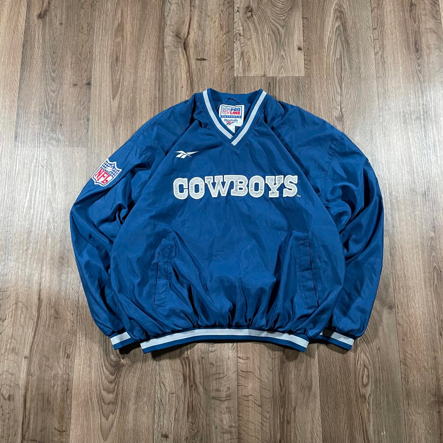 Vintage 90's Reebok NFL Dallas Cowboys Pull Over Jacket XL