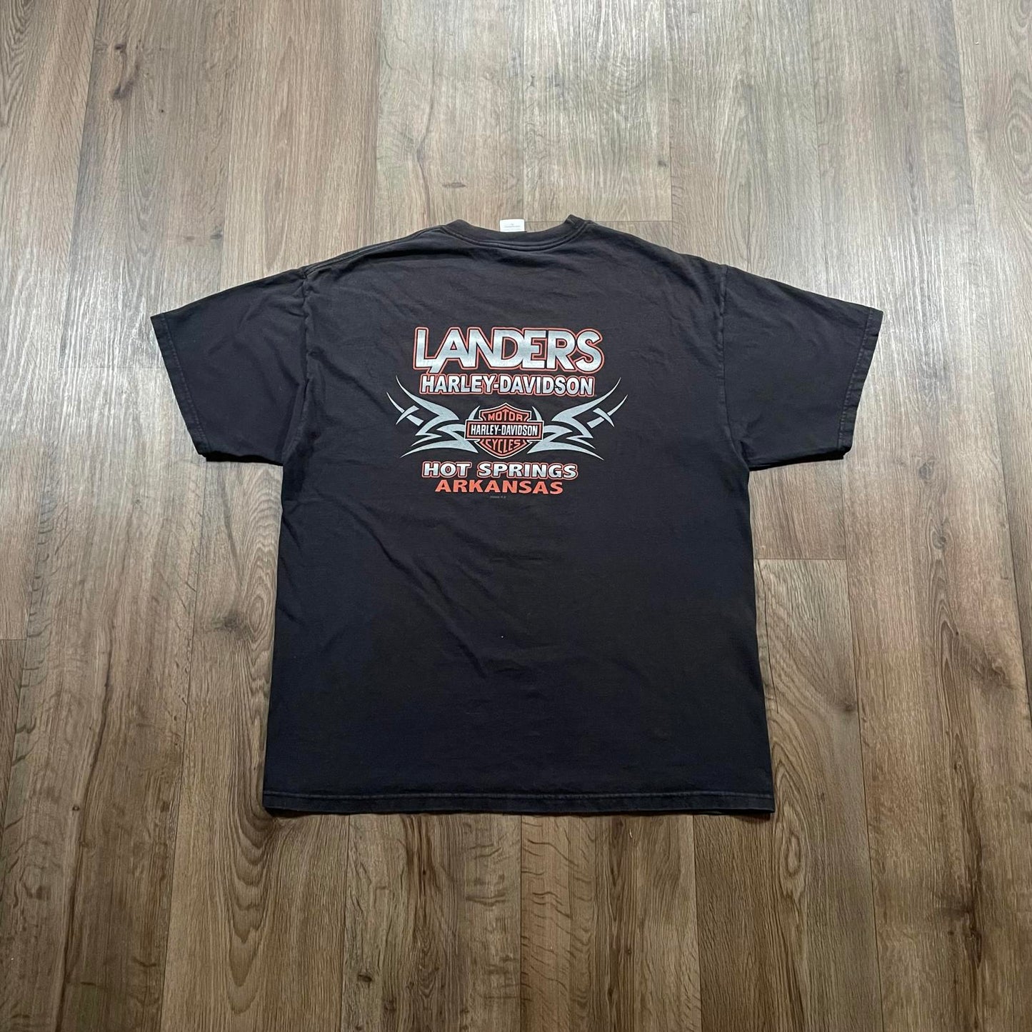 Vintage Harley Davidson 2008 "Forged in Iron" Print T-Shirt Black