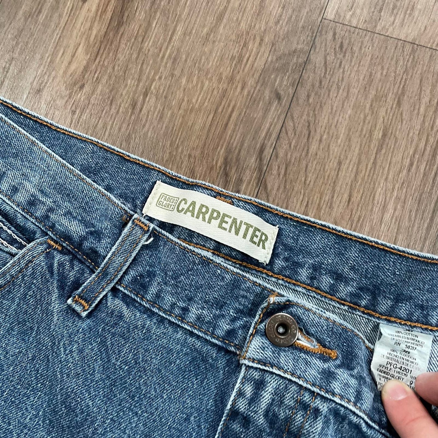 Faded Glory Dark Blue Carpenter Jorts
