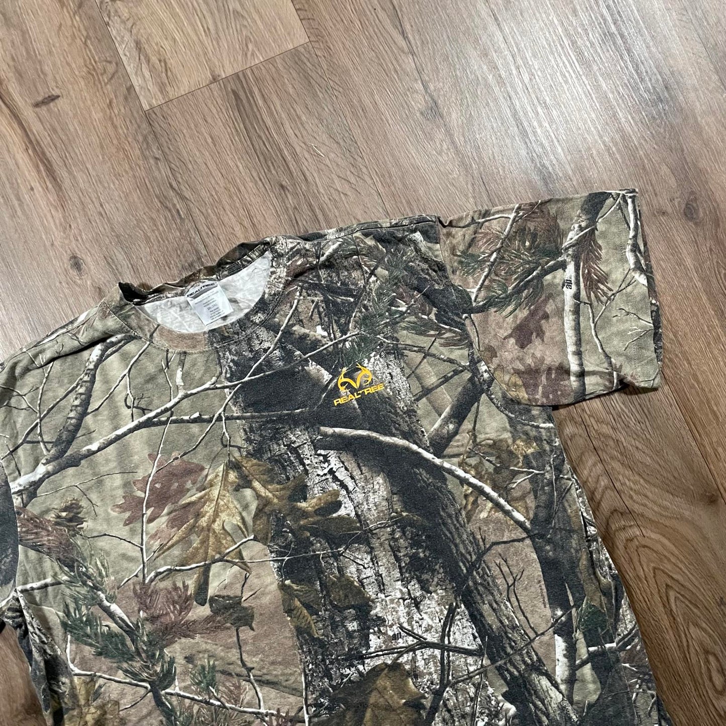 Real Tree Green T-Shirt with Yellow Logo