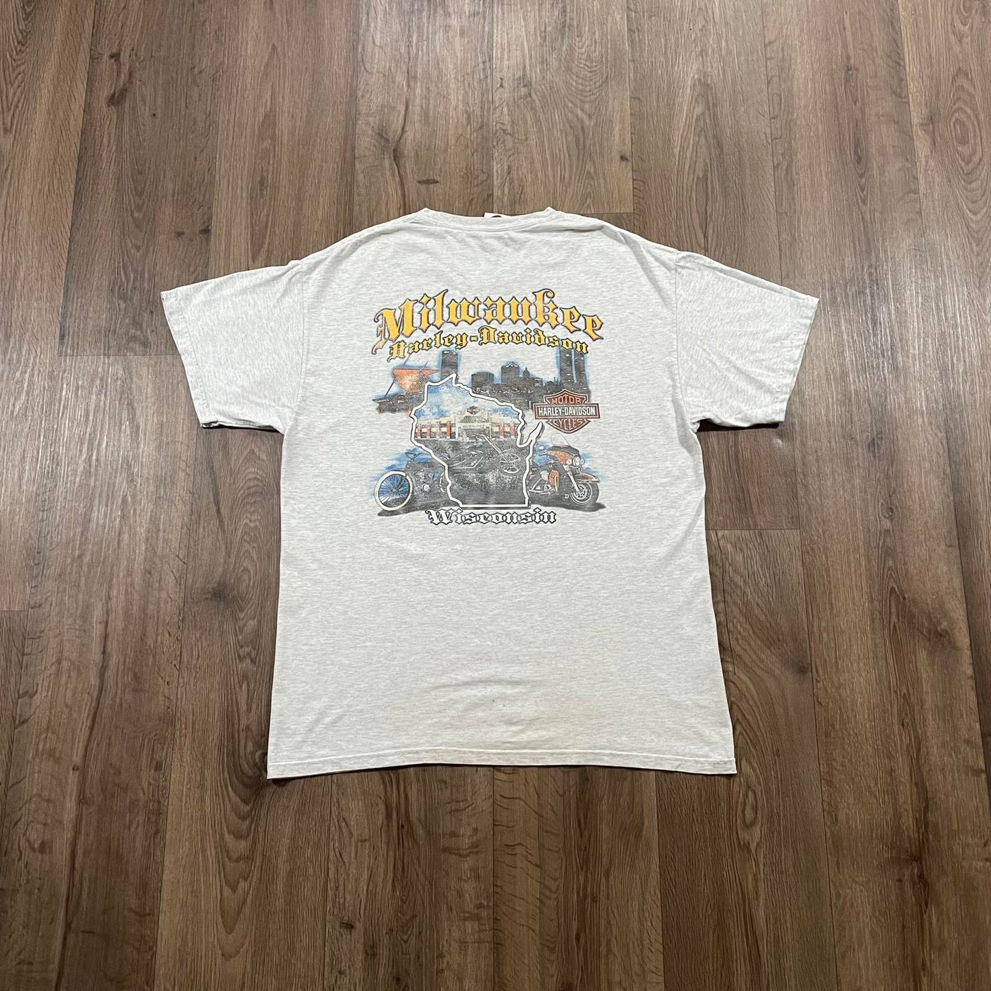 Vintage Harley Davidson 2008 "Where it All Began" T-Shirt Grey