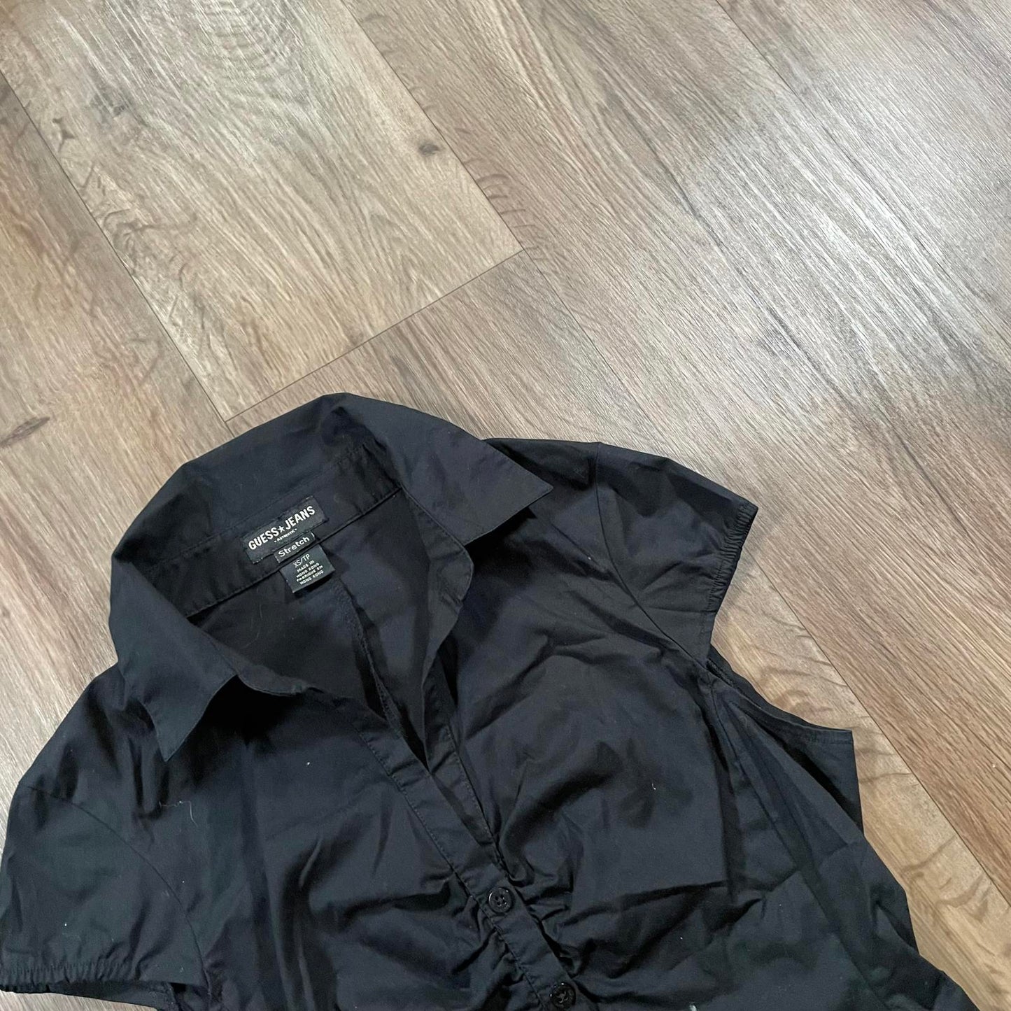 Guess Jeans Black Short Sleeve Shirt XS