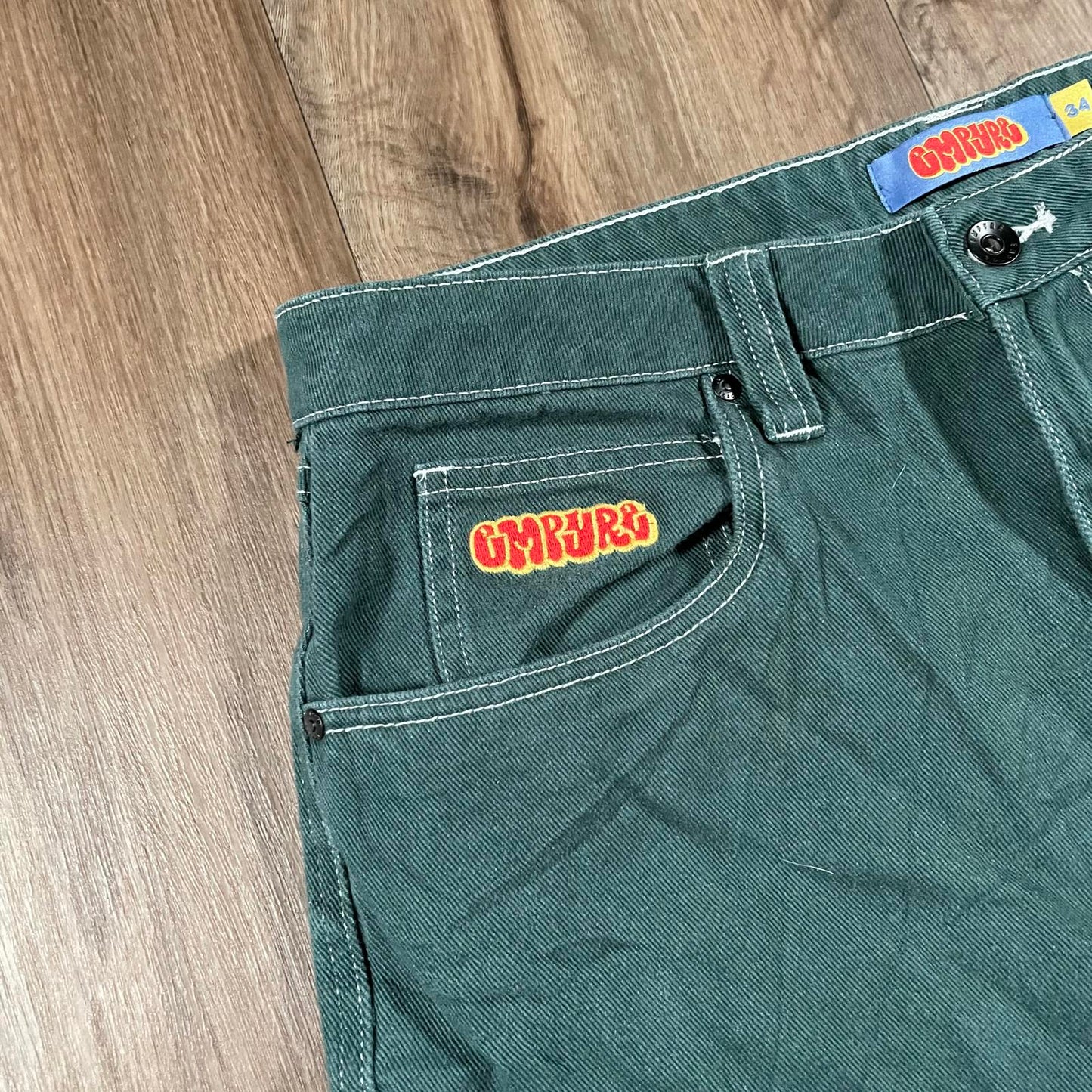 Empire Green Baggy Carpenter Jeans