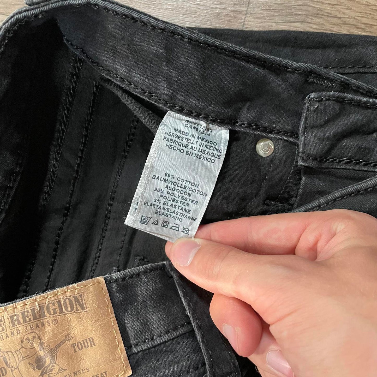 True Religion Black Skinny Jeans W30 L33