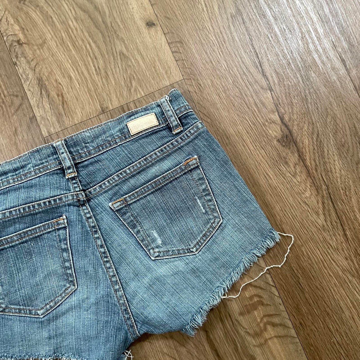 London Jeans Y2K Low Waisted Mini Denim Shorts