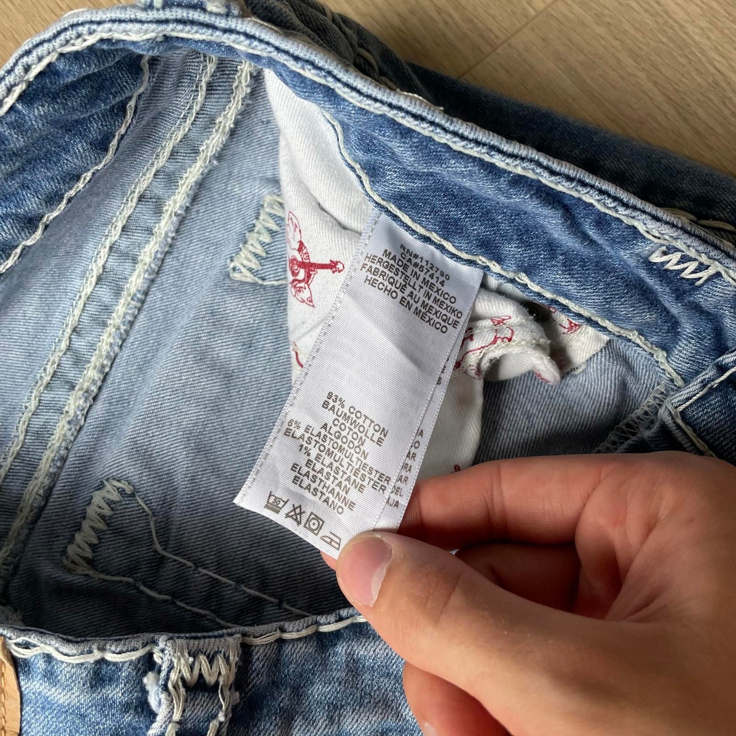 True Religion Embroidered Mini Shorts