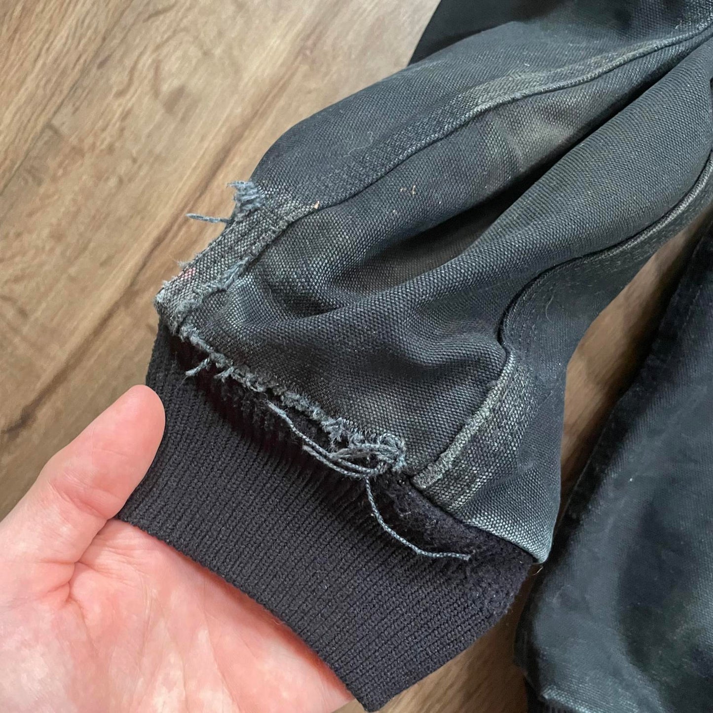 Carhartt Black Active Jacket Distressed Mesh Lined