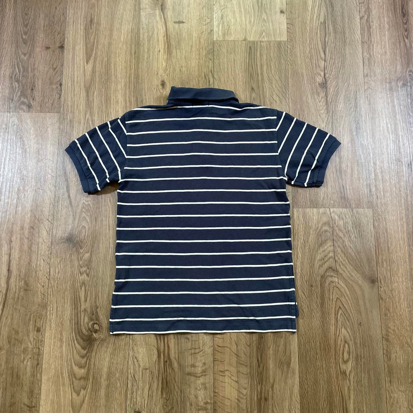 Ralph Lauren Blue Striped Polo Top Medium