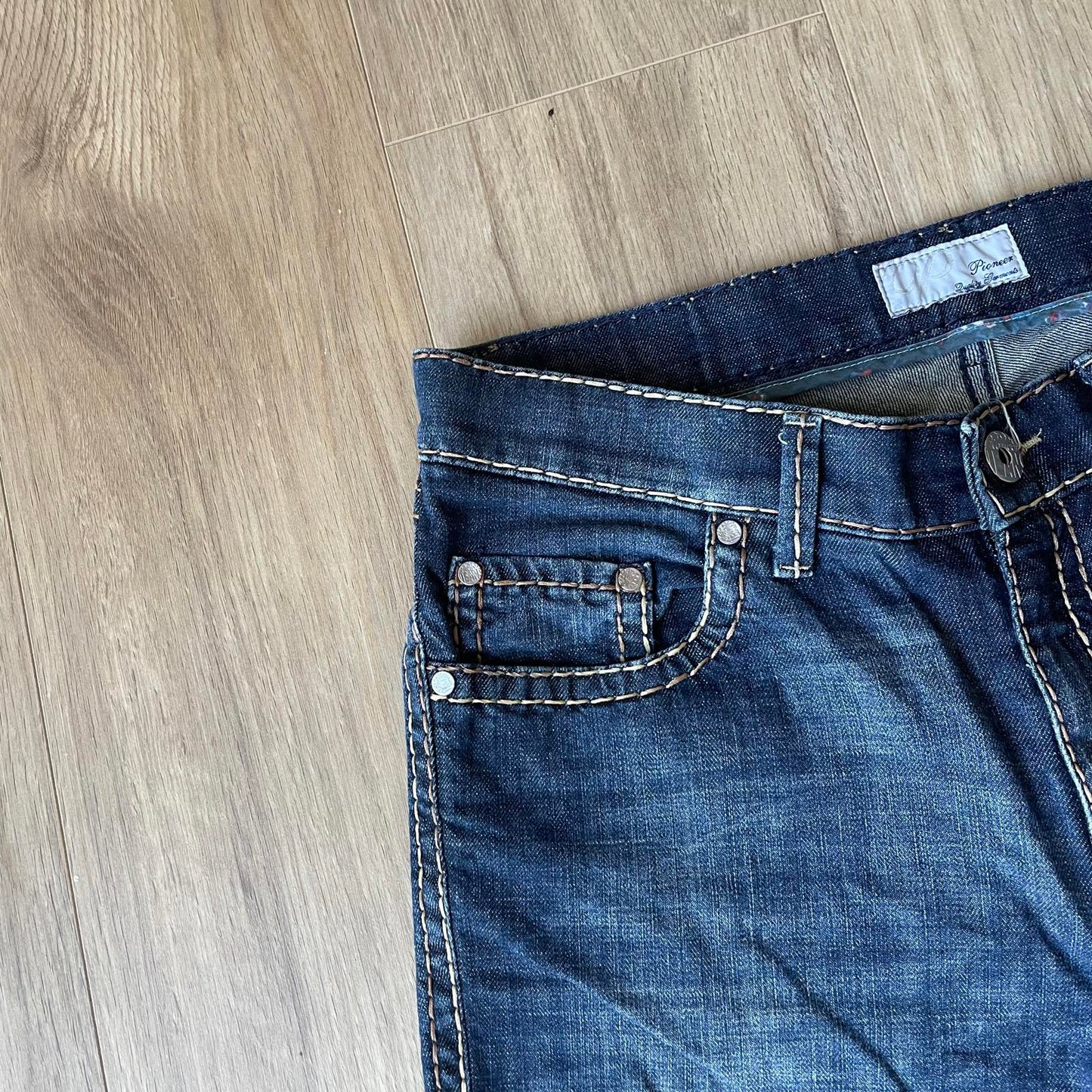 Pioneer Embroidered Straight Leg Jeans
